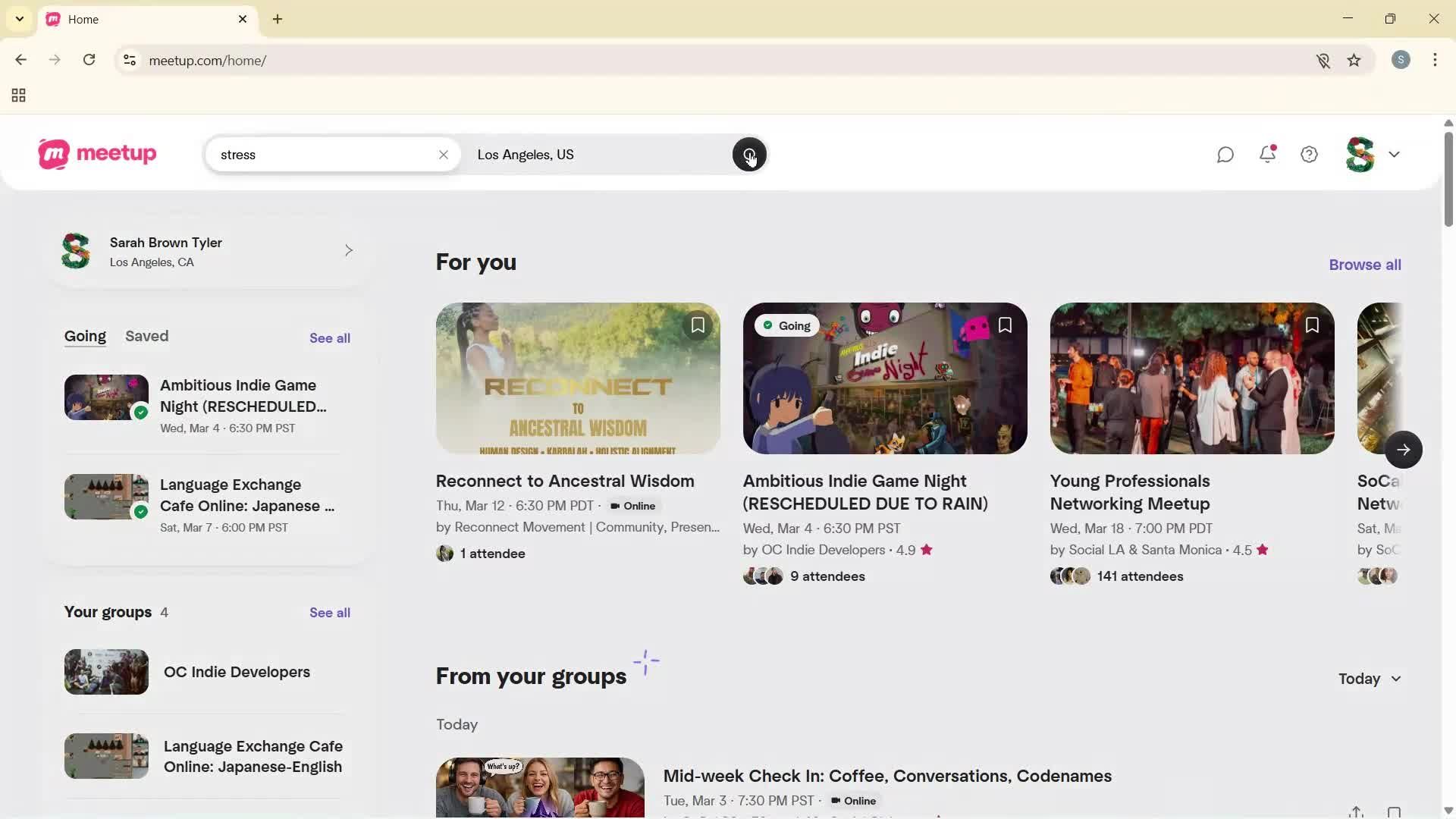 General browsing on Meetup video thumbnail