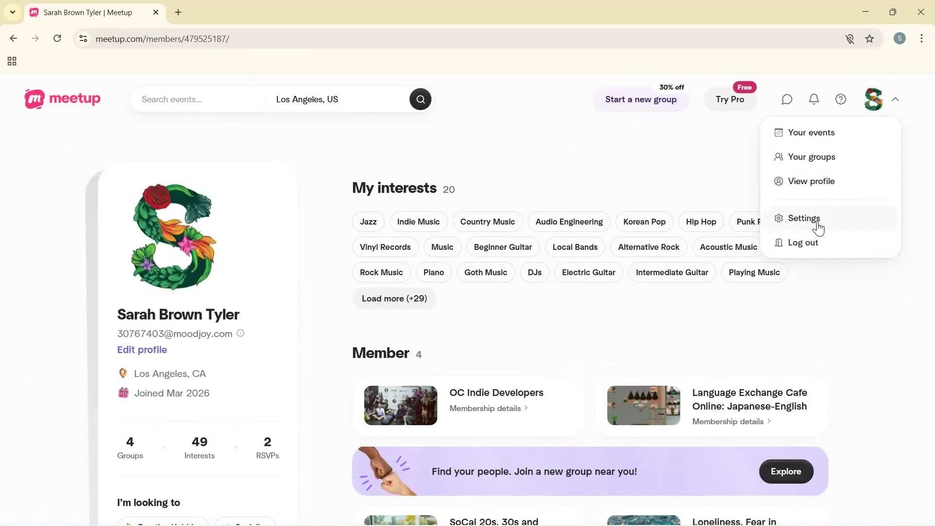 General browsing screenshot