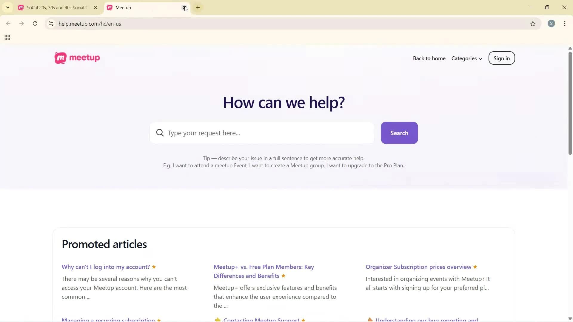 General browsing screenshot