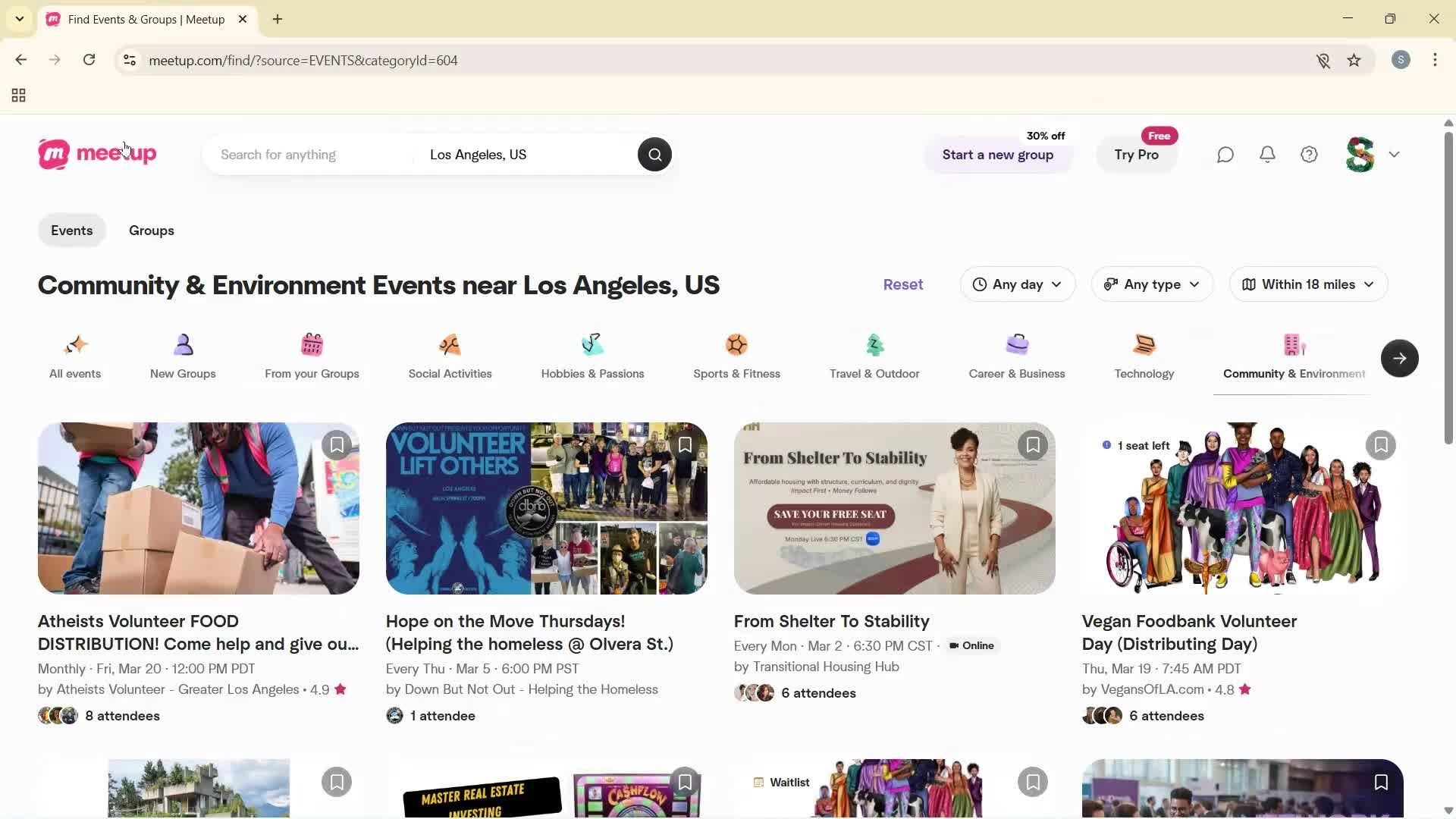 General browsing screenshot