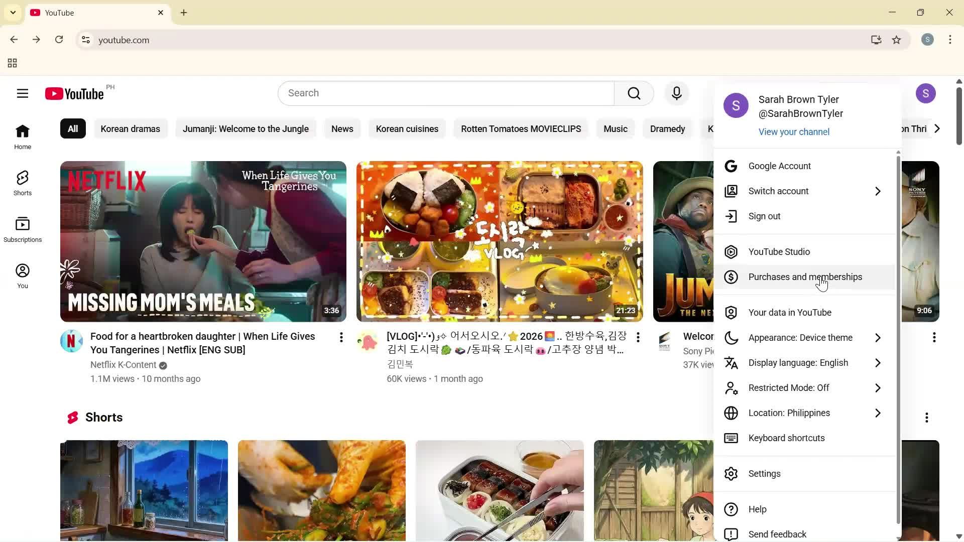General browsing screenshot