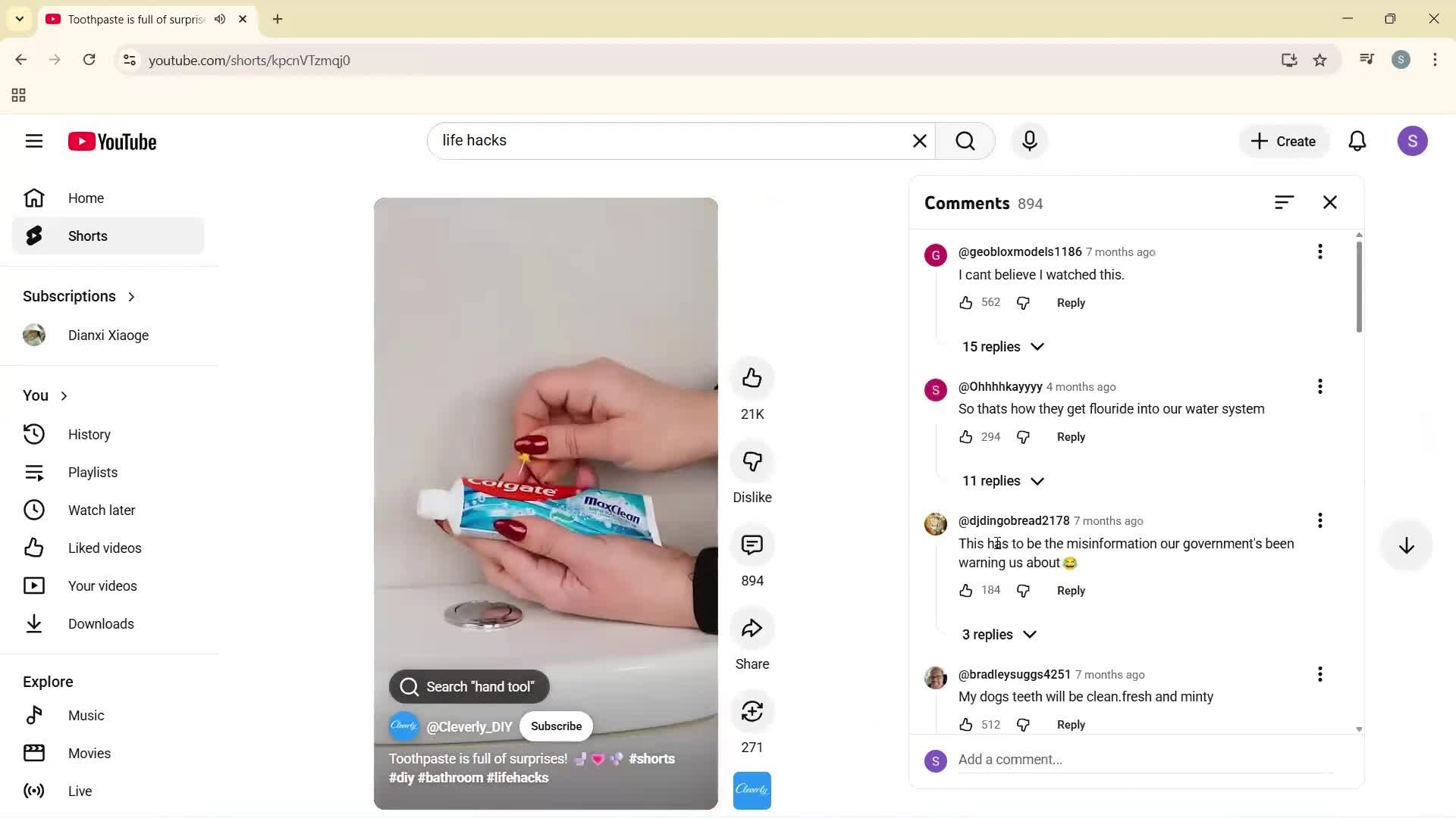 General browsing screenshot