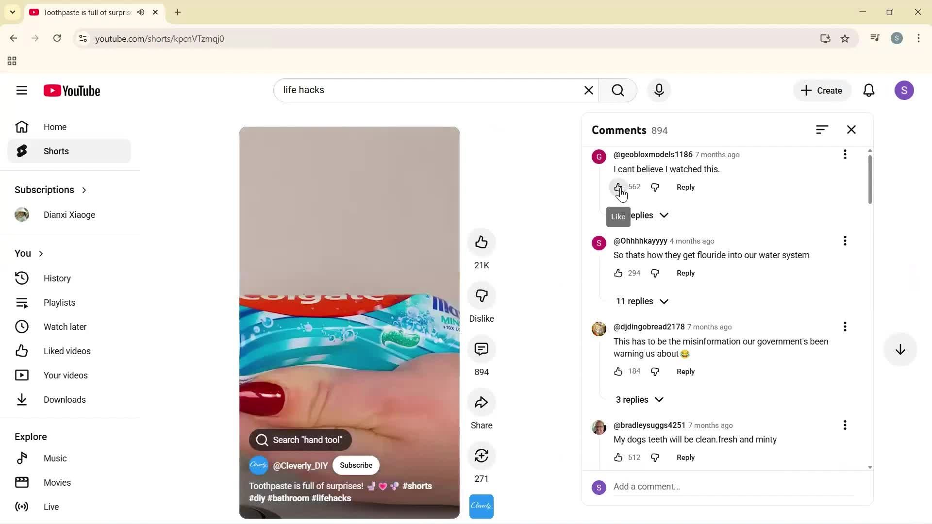 General browsing screenshot