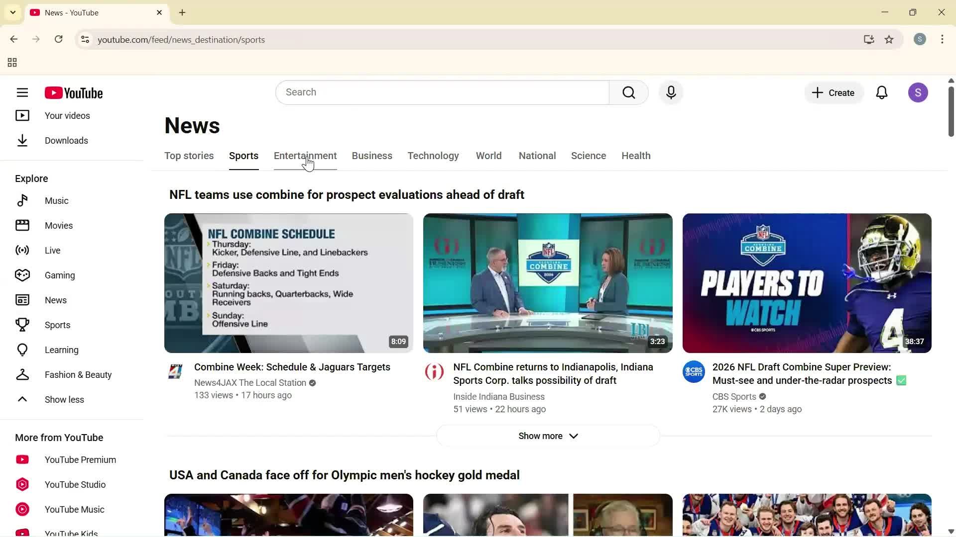 General browsing screenshot