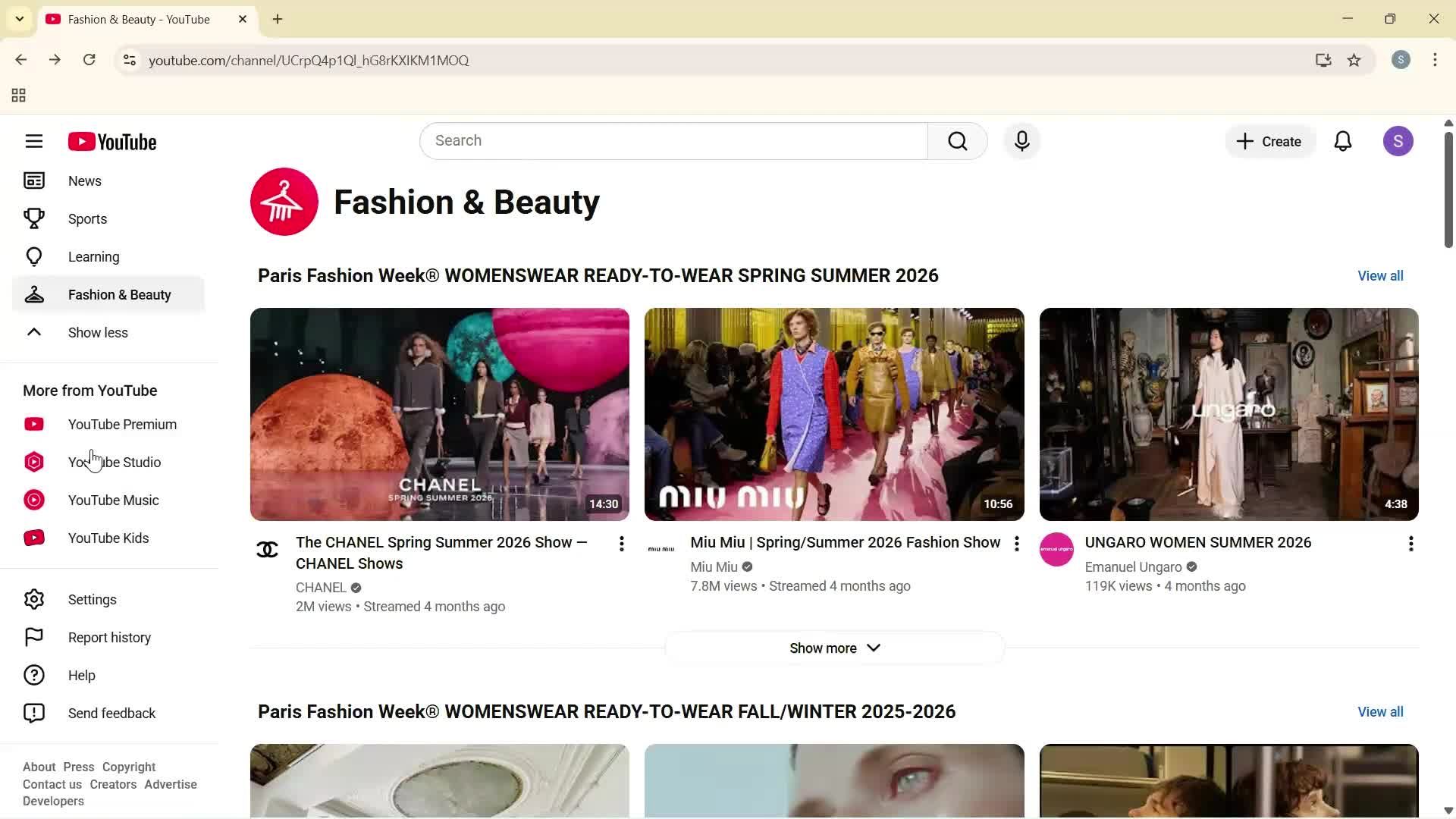 General browsing screenshot