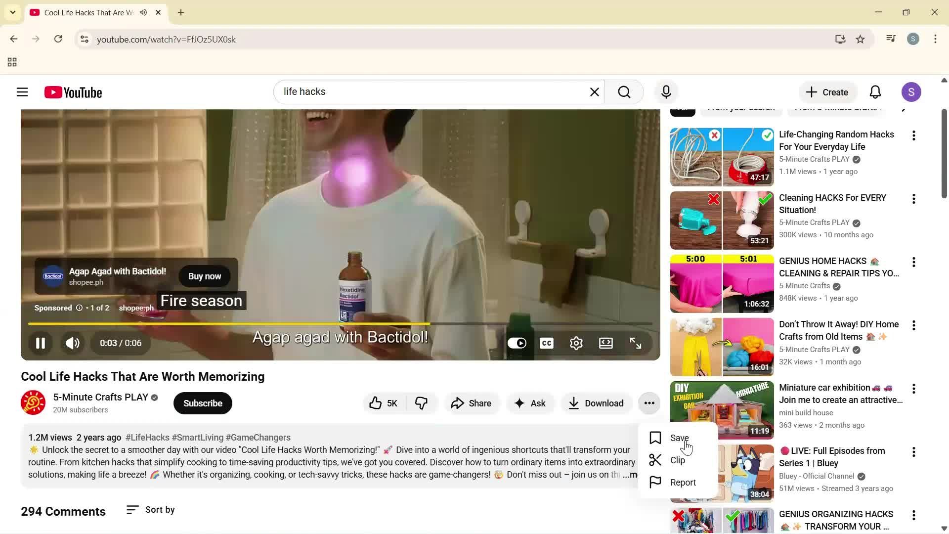 General browsing screenshot