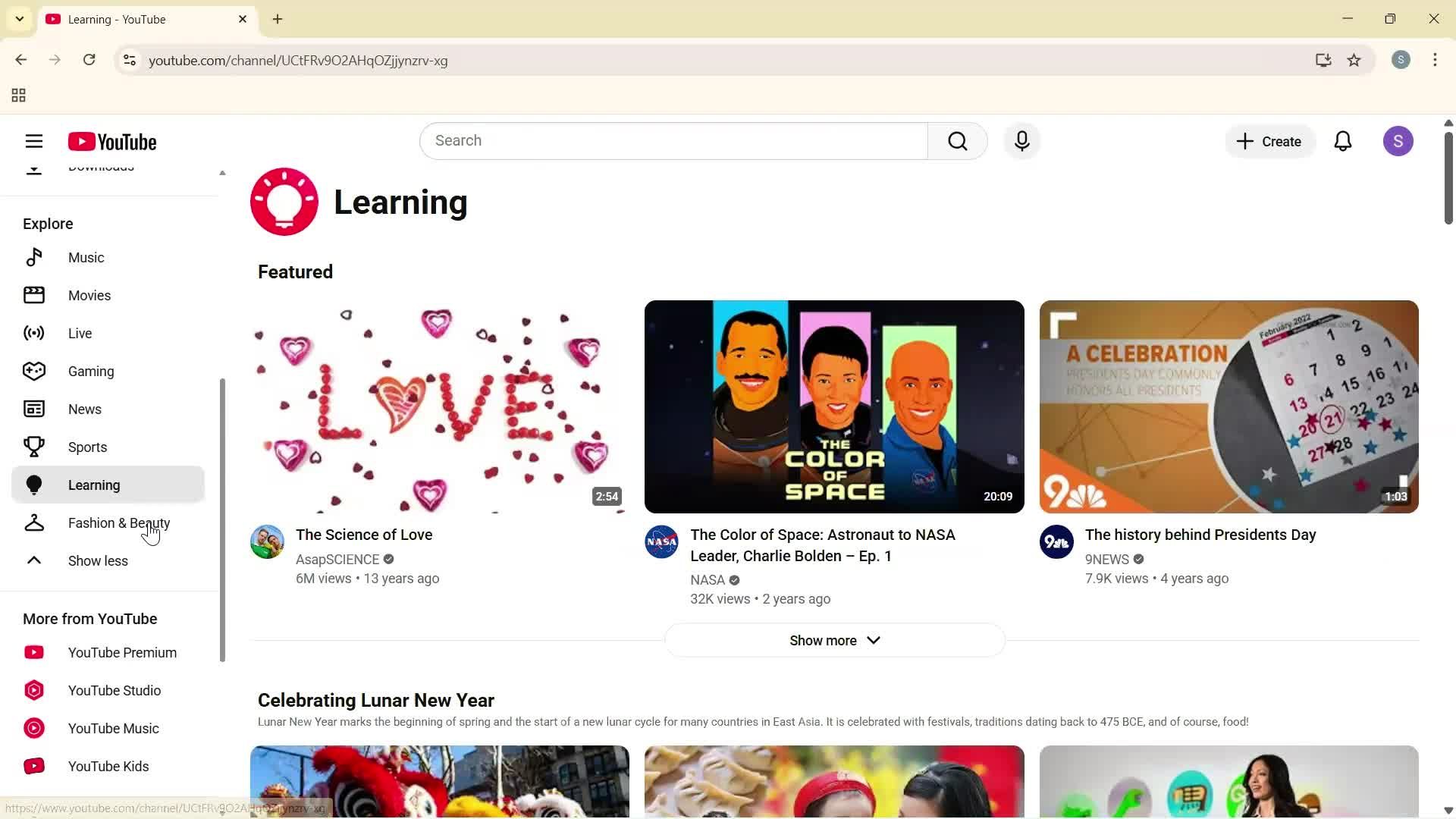 General browsing screenshot