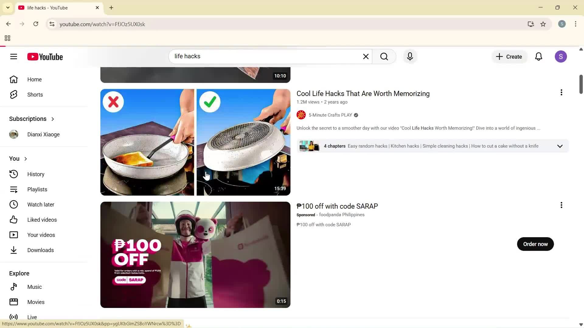 General browsing screenshot