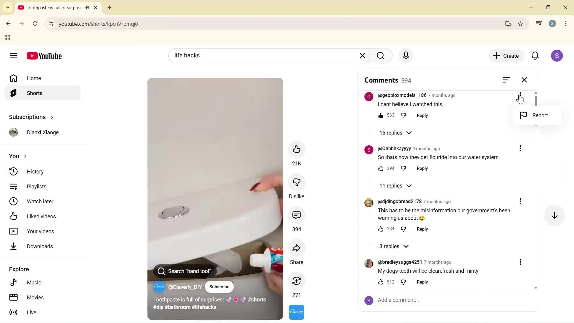 General browsing screenshot