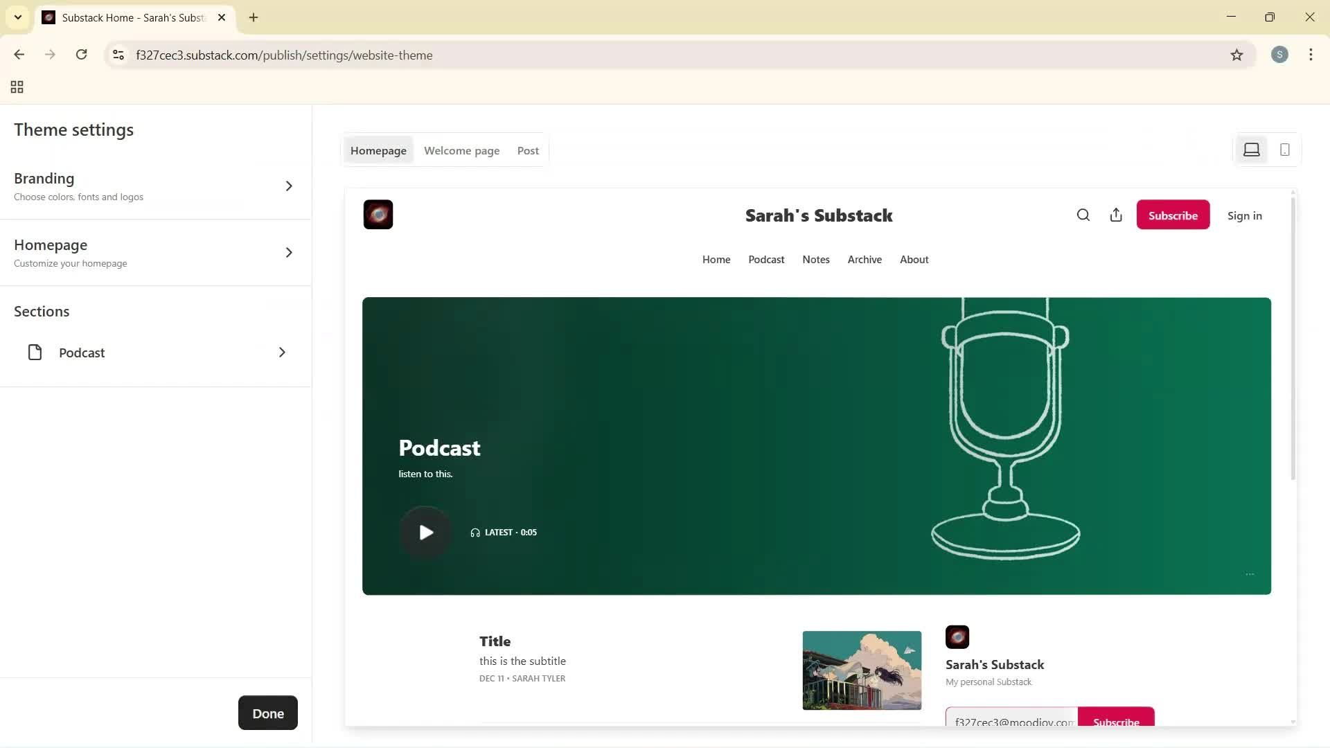 General browsing screenshot