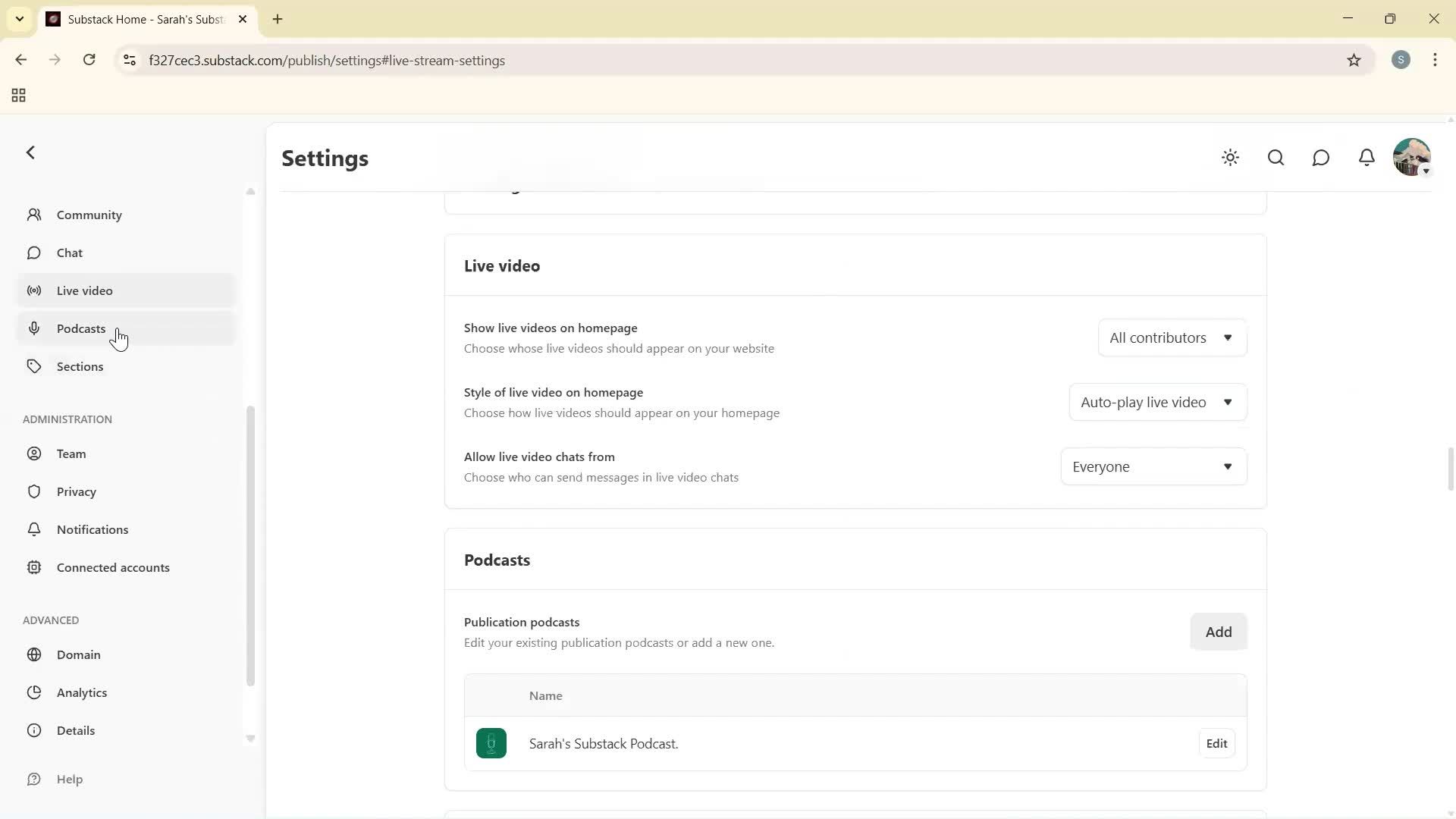 General browsing screenshot