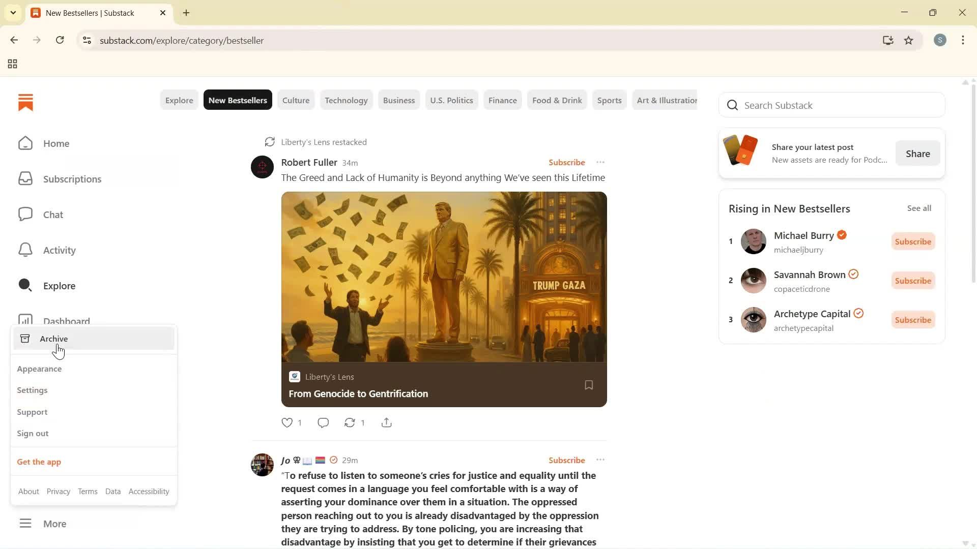 General browsing screenshot