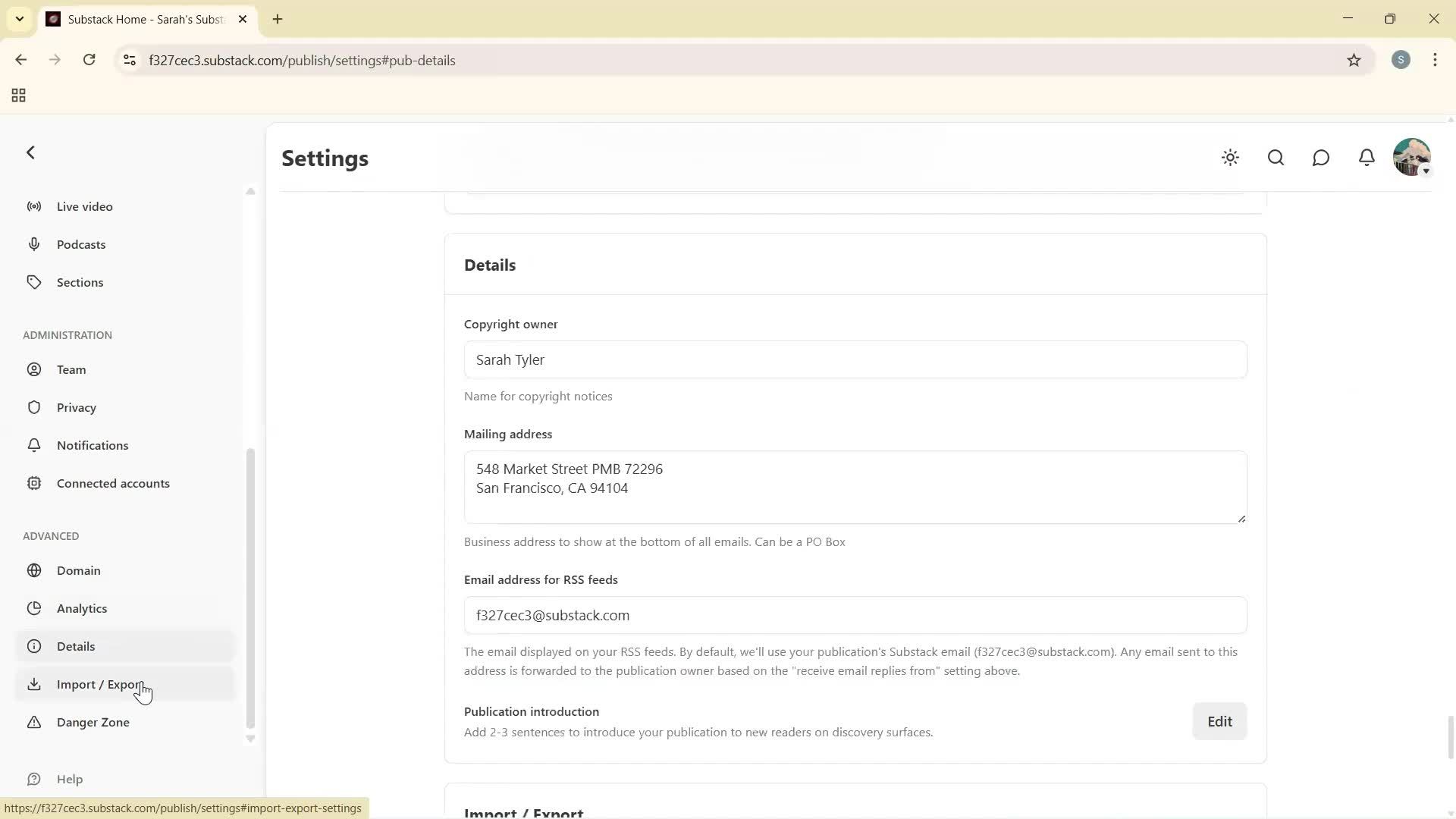 General browsing screenshot