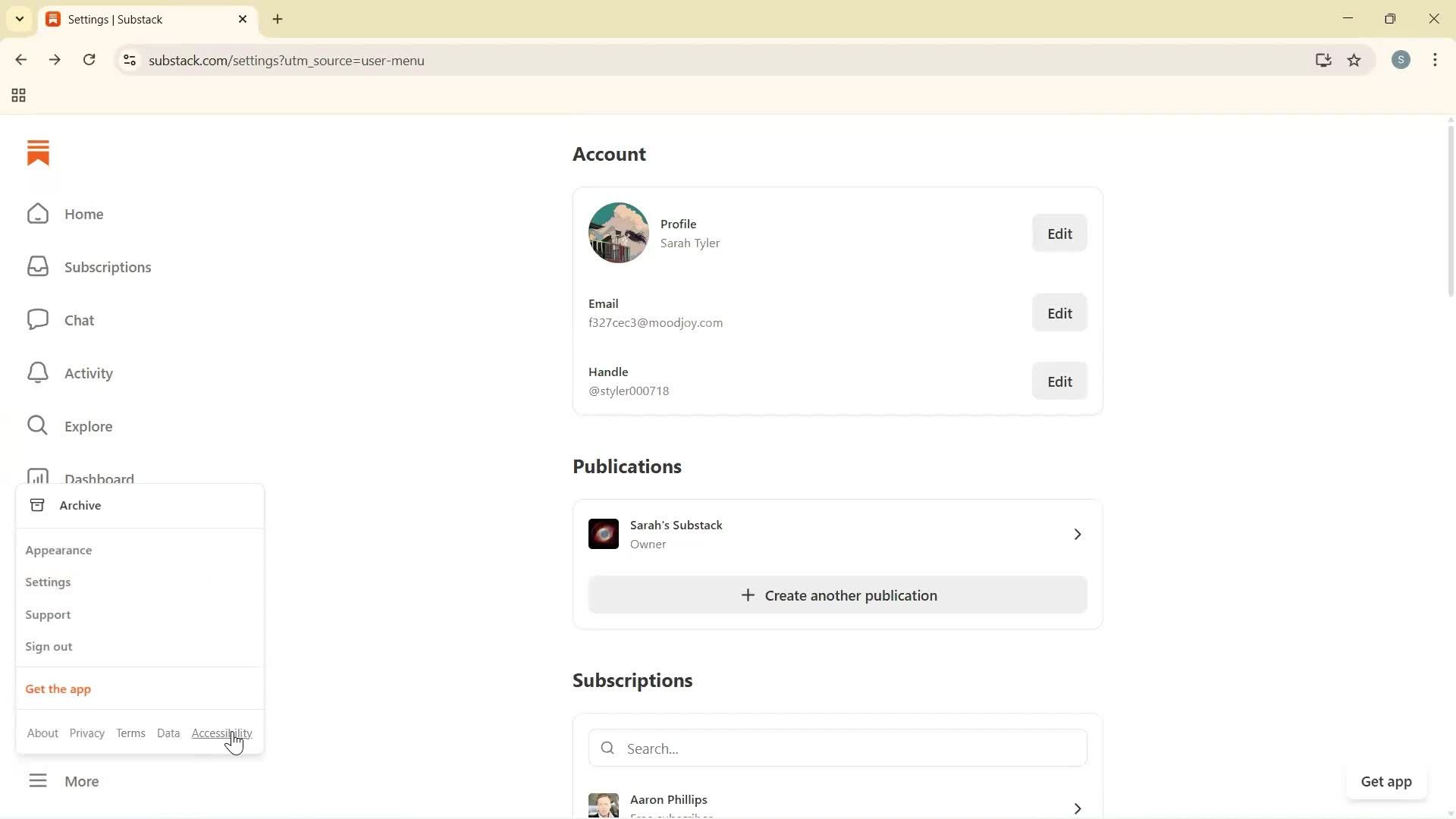 General browsing screenshot