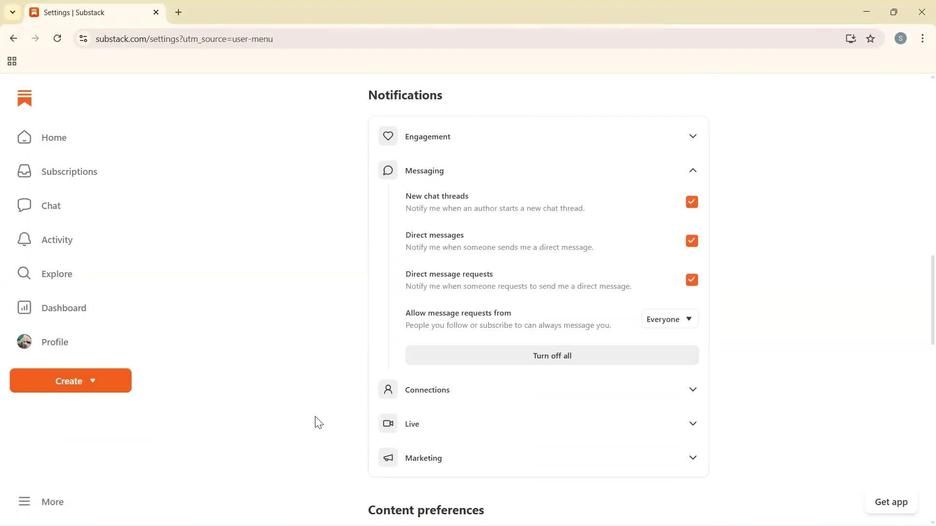 General browsing screenshot