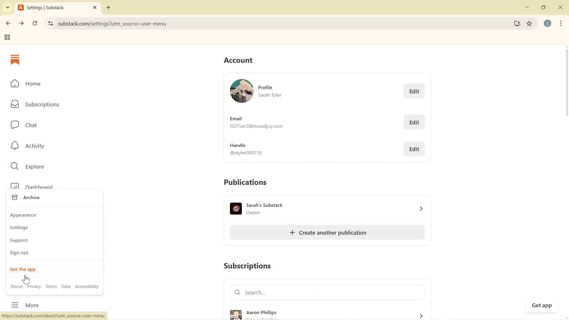 General browsing screenshot