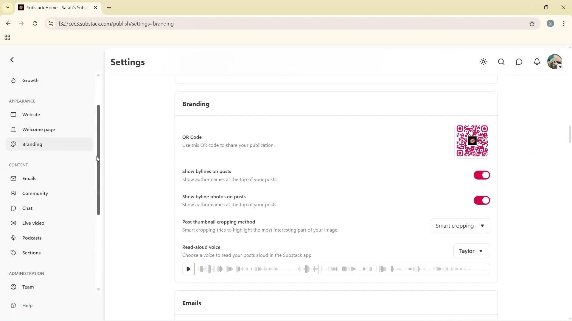General browsing screenshot