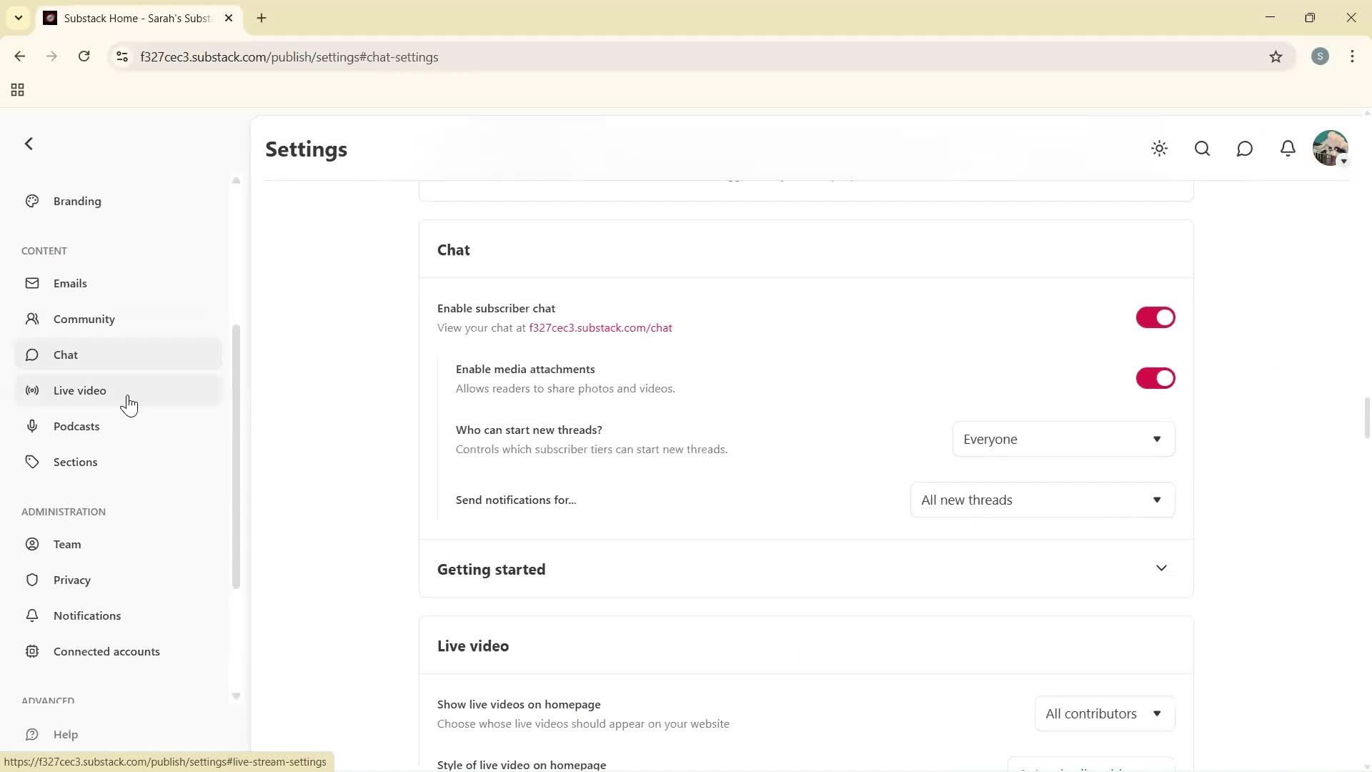 General browsing screenshot