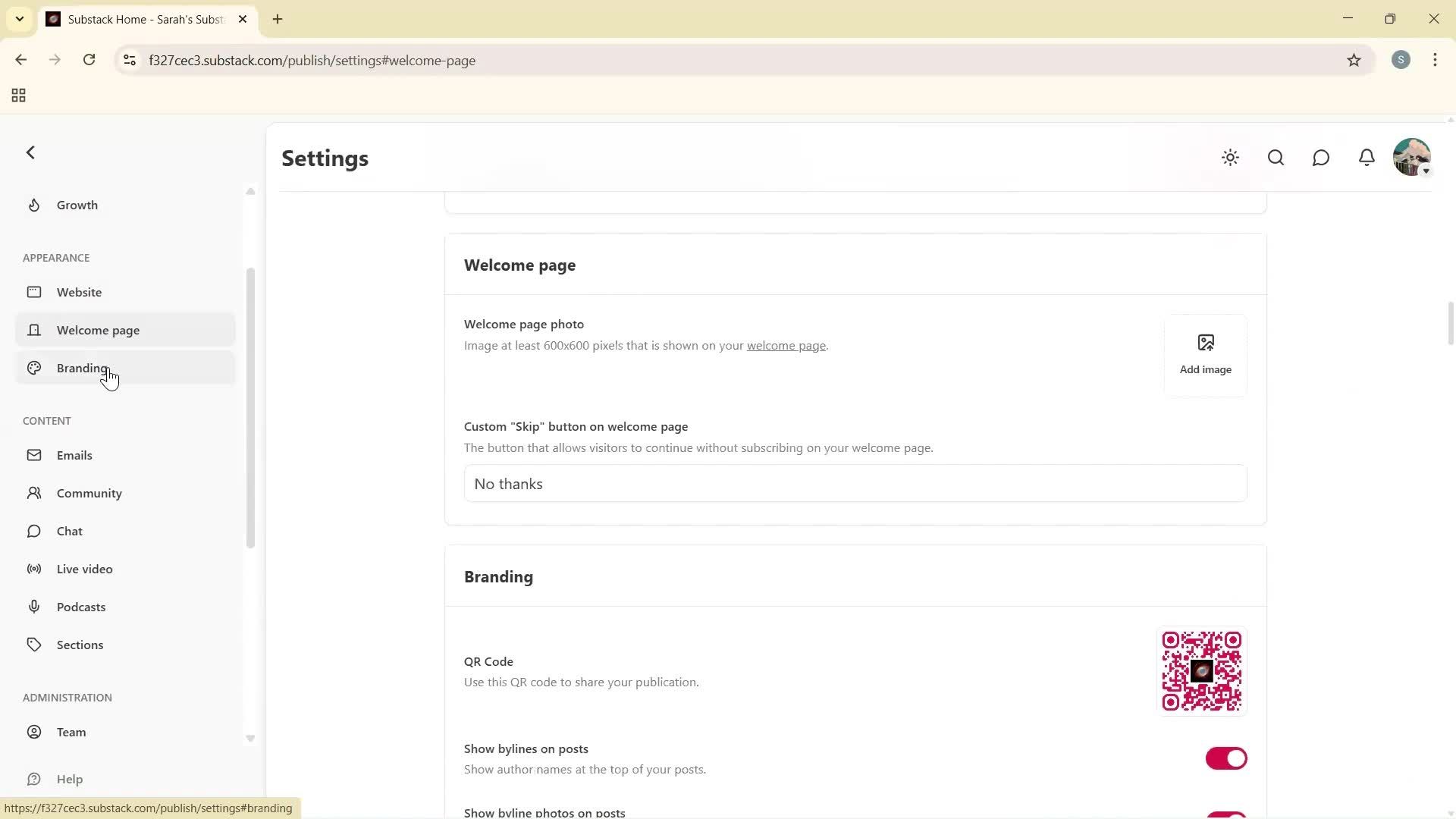 General browsing screenshot