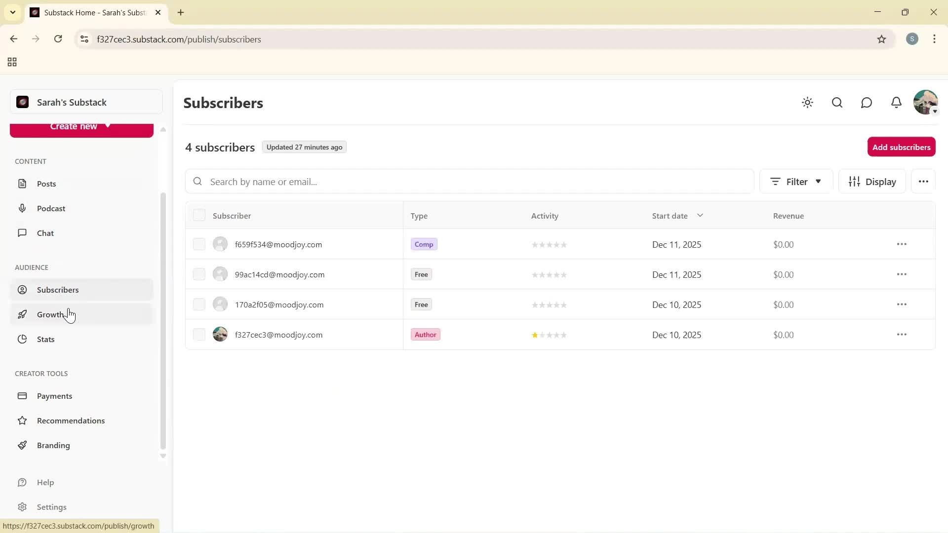 General browsing screenshot