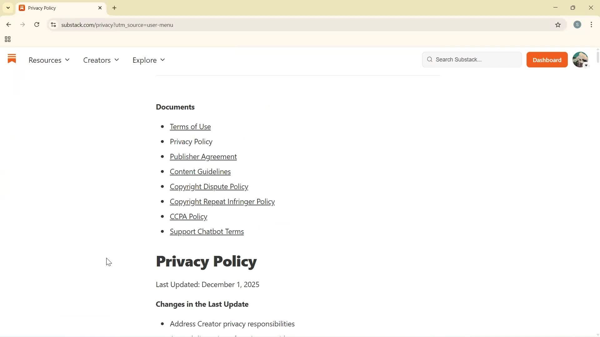 General browsing screenshot