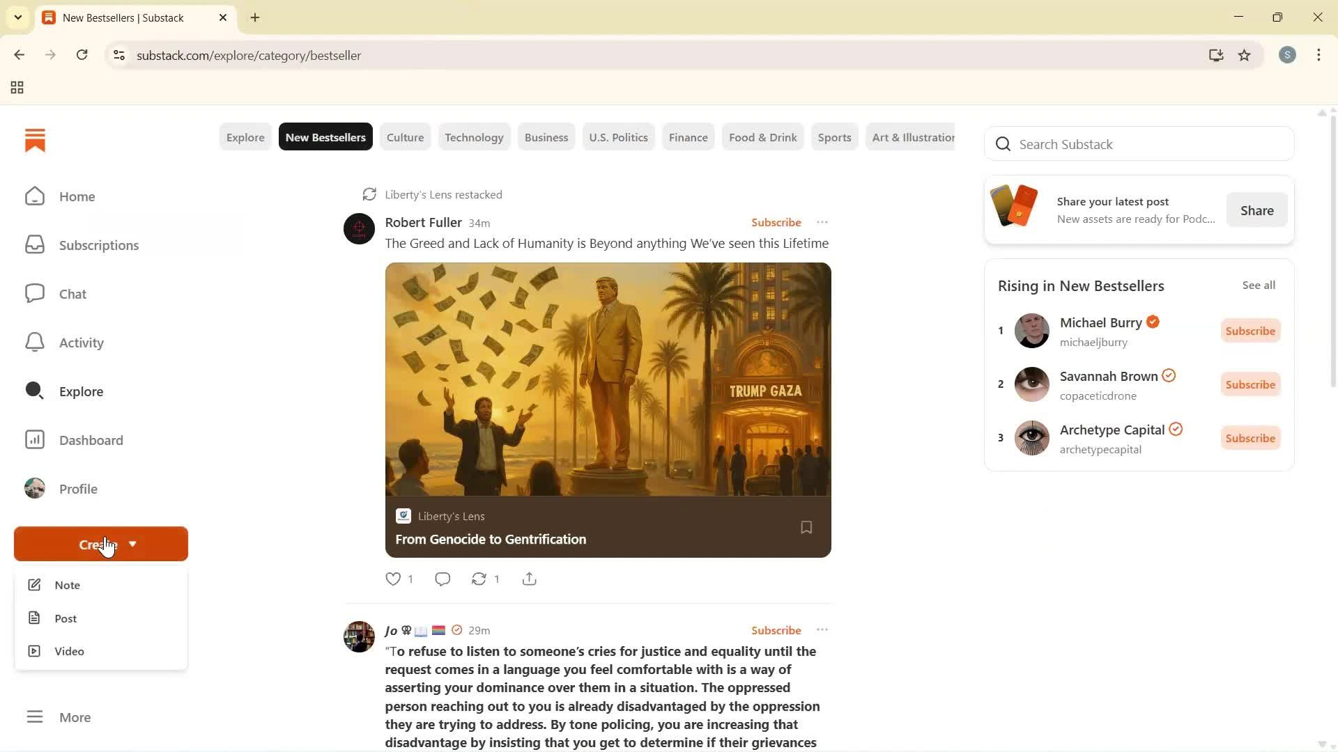 General browsing screenshot