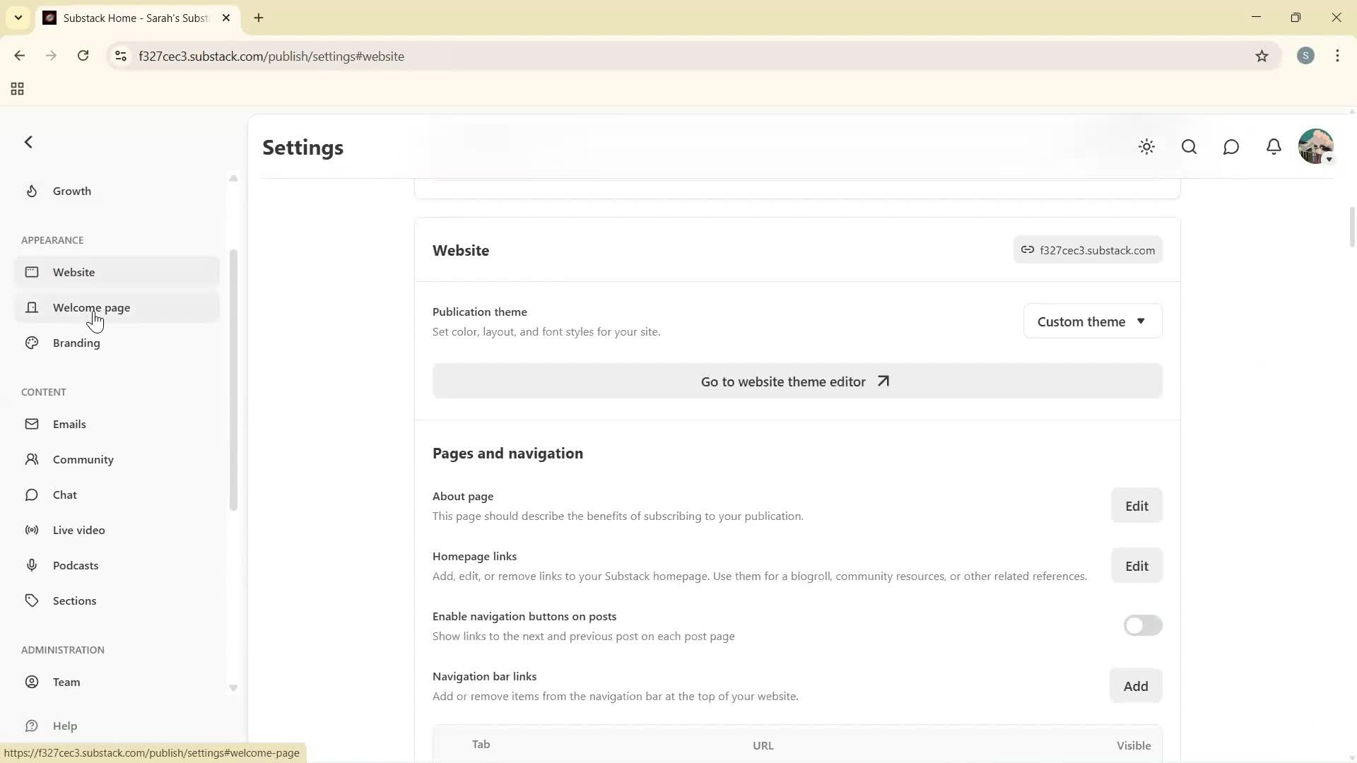 General browsing screenshot