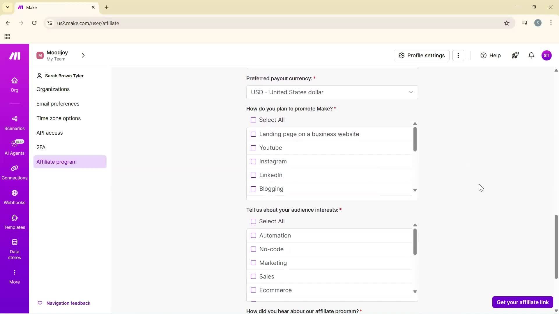 General browsing screenshot