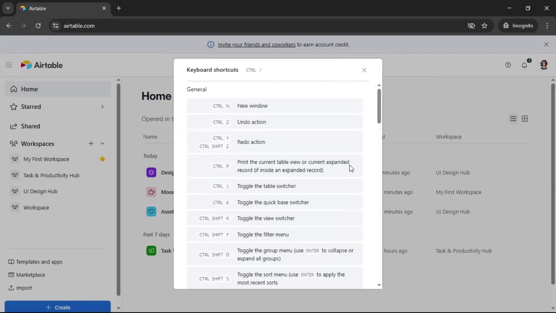 General browsing screenshot