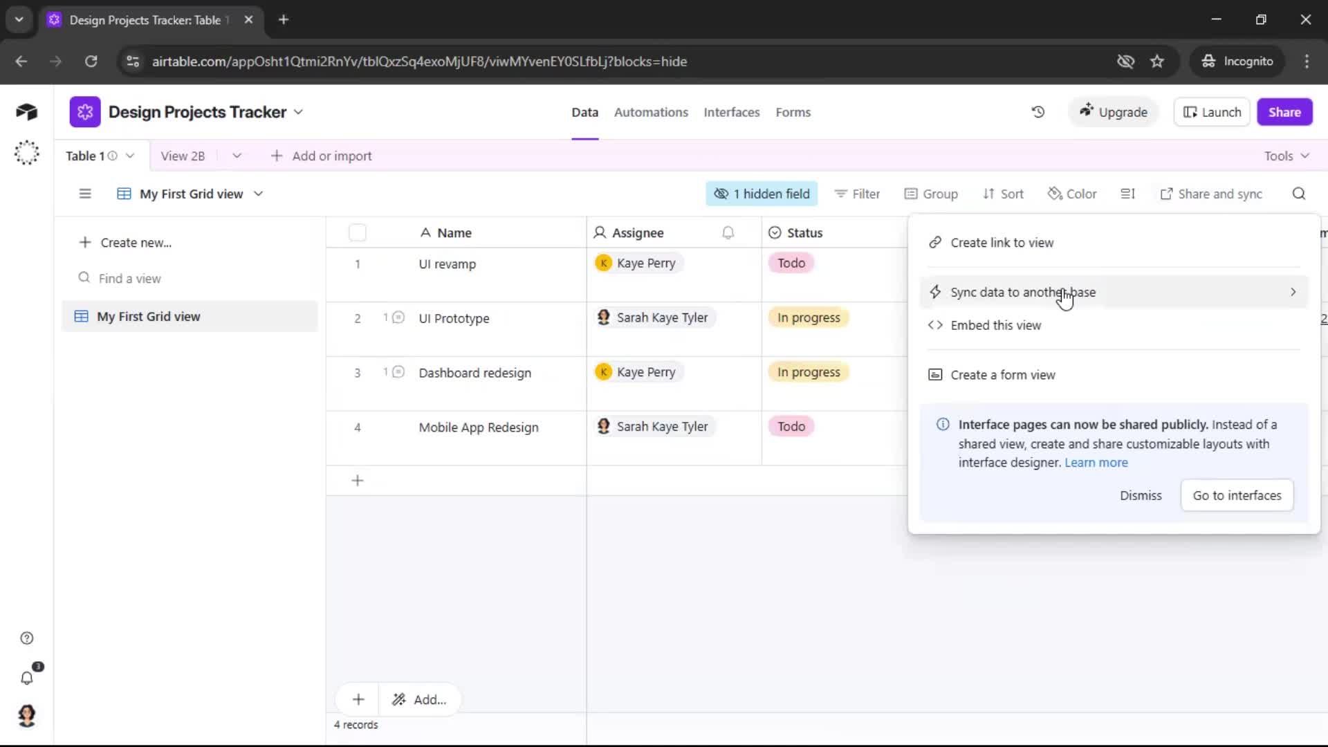 General browsing screenshot