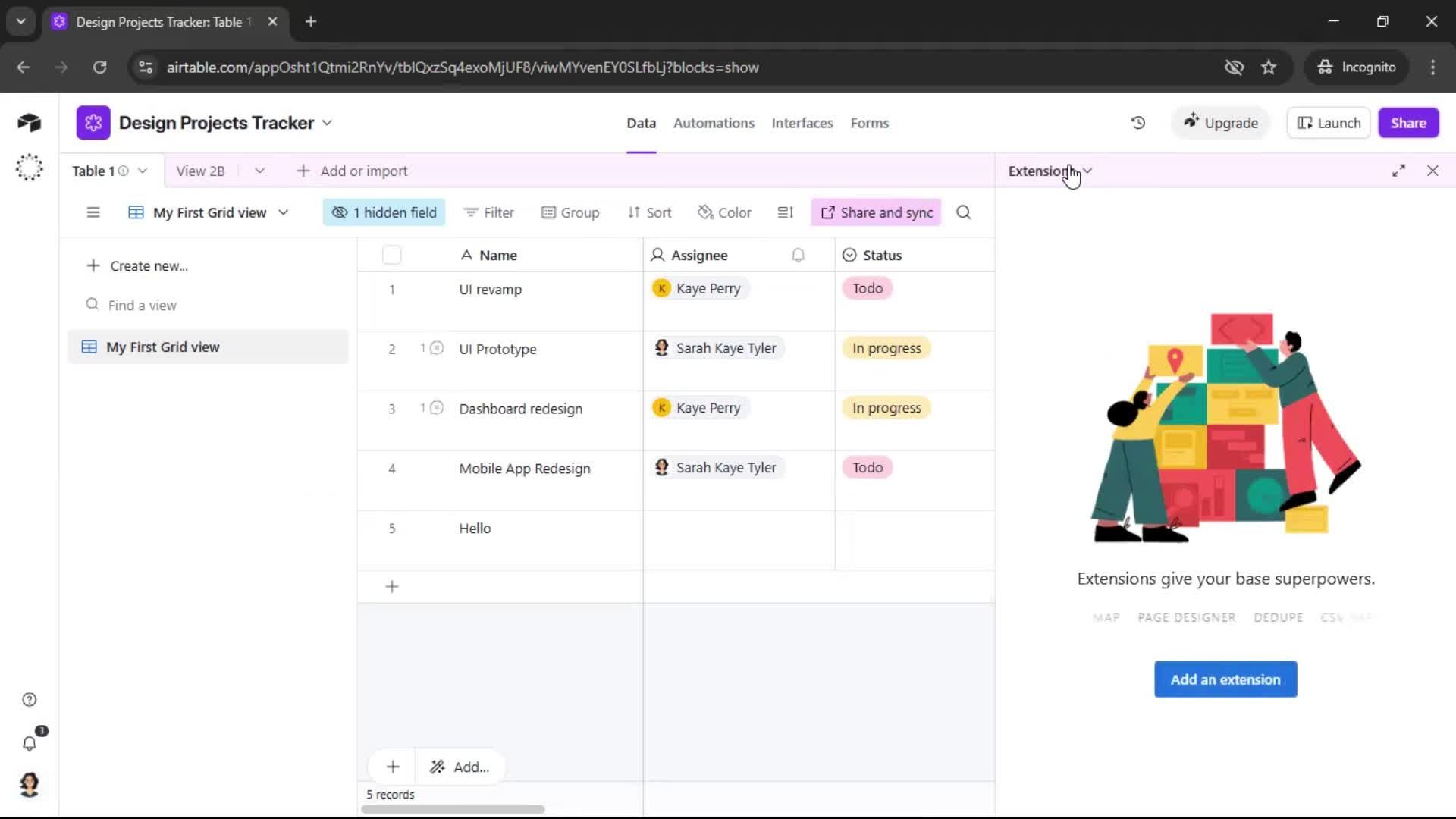 General browsing screenshot