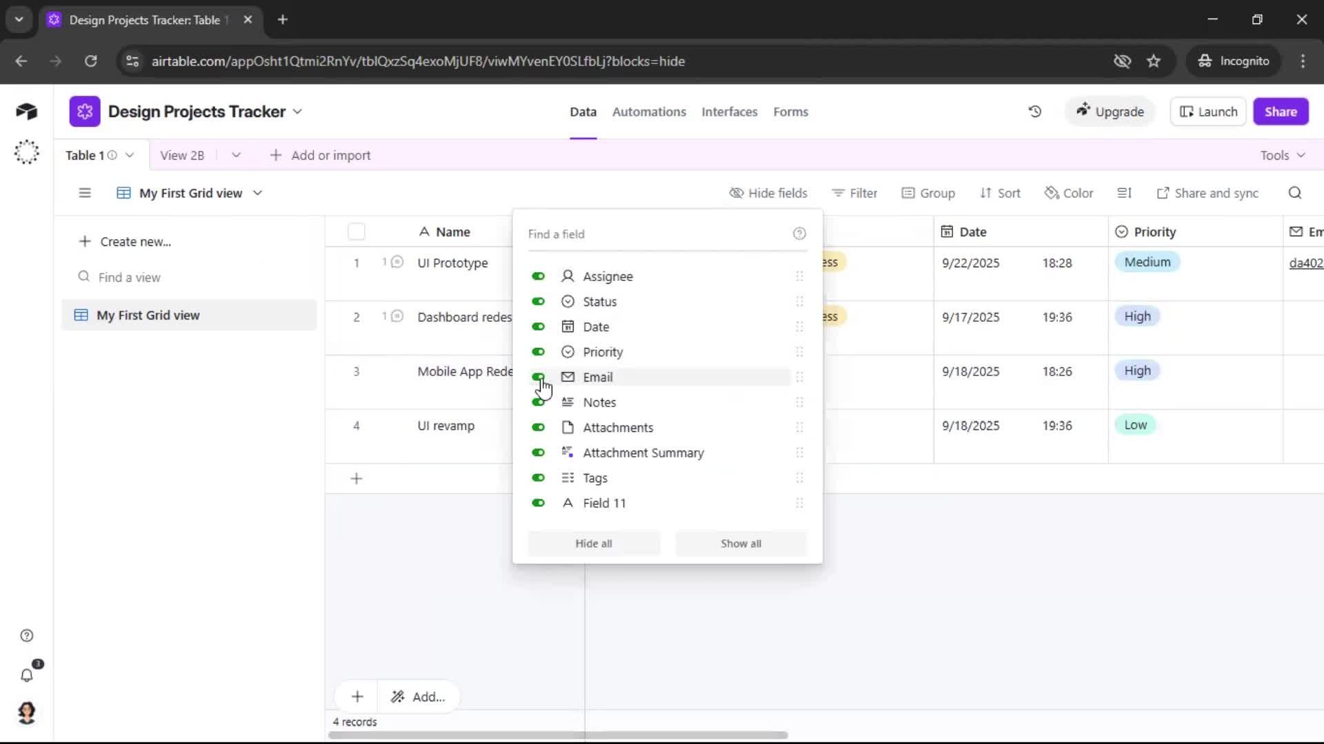 General browsing screenshot