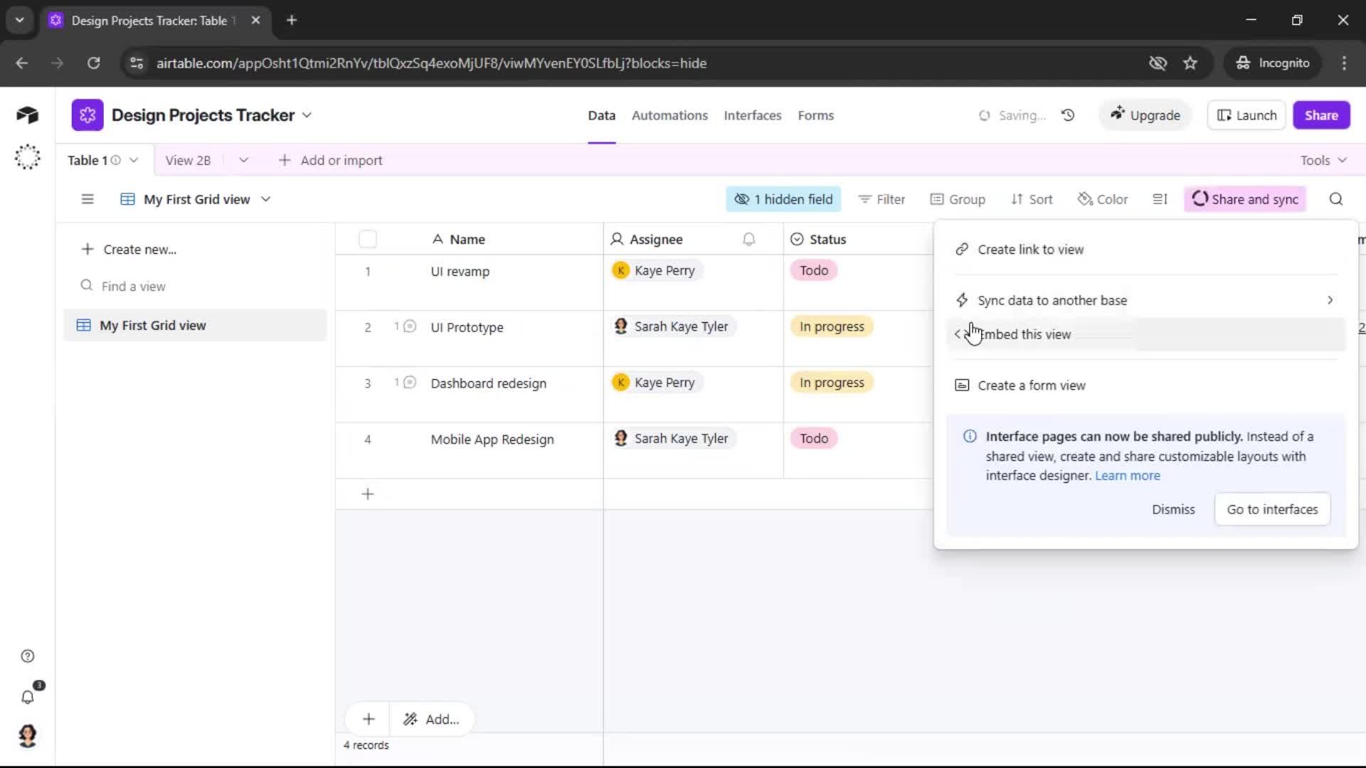 General browsing screenshot