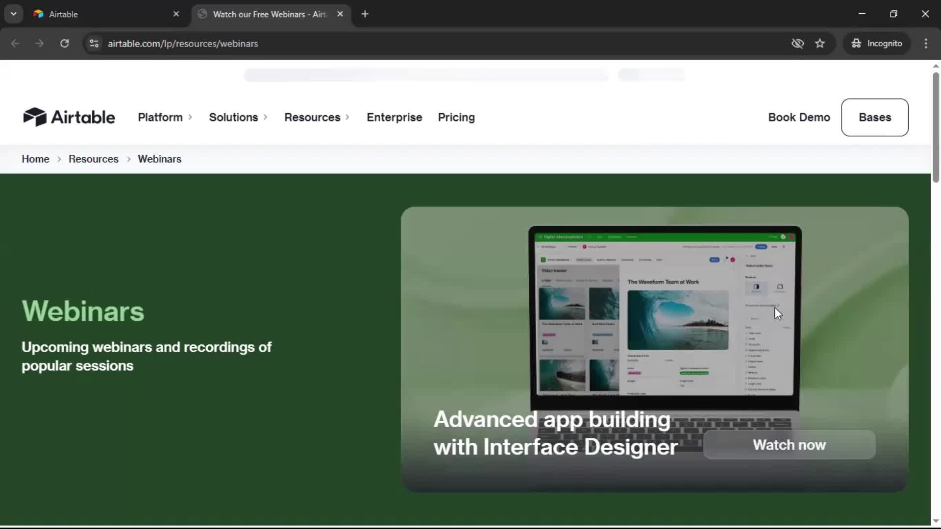 General browsing screenshot