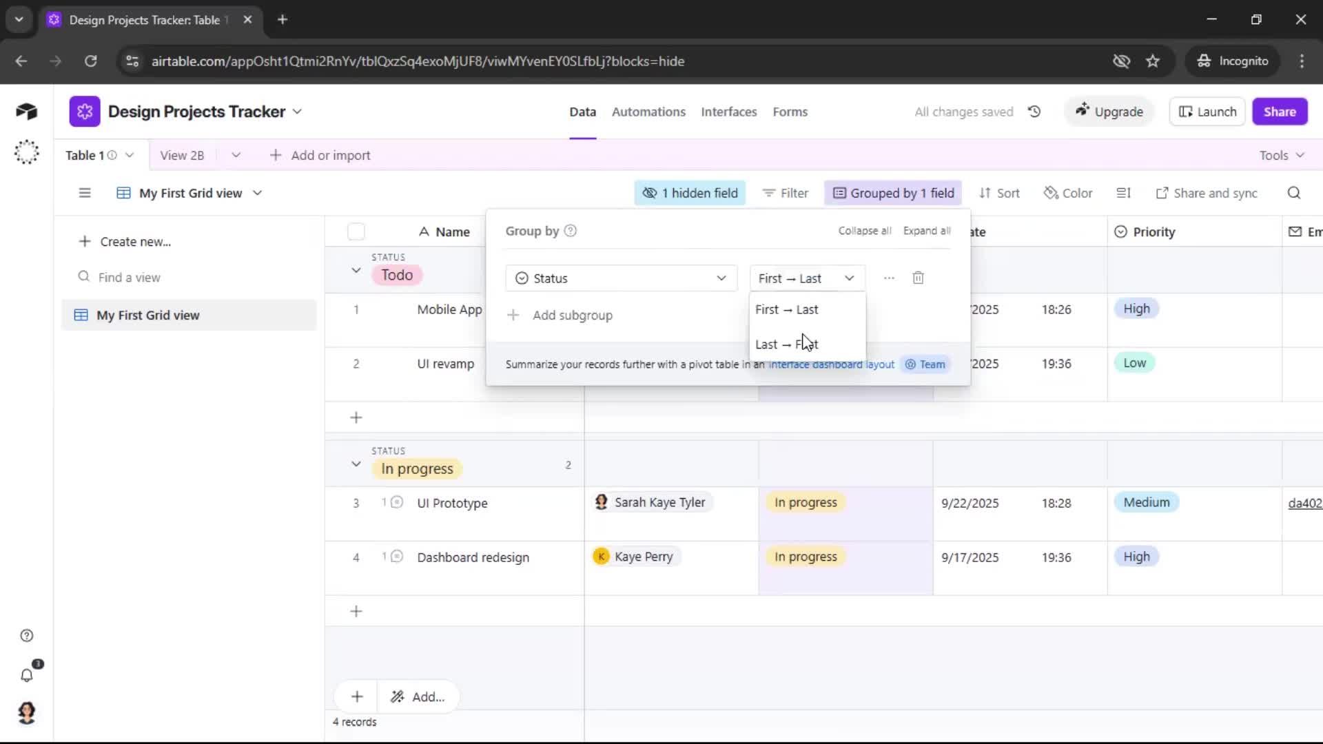 General browsing screenshot