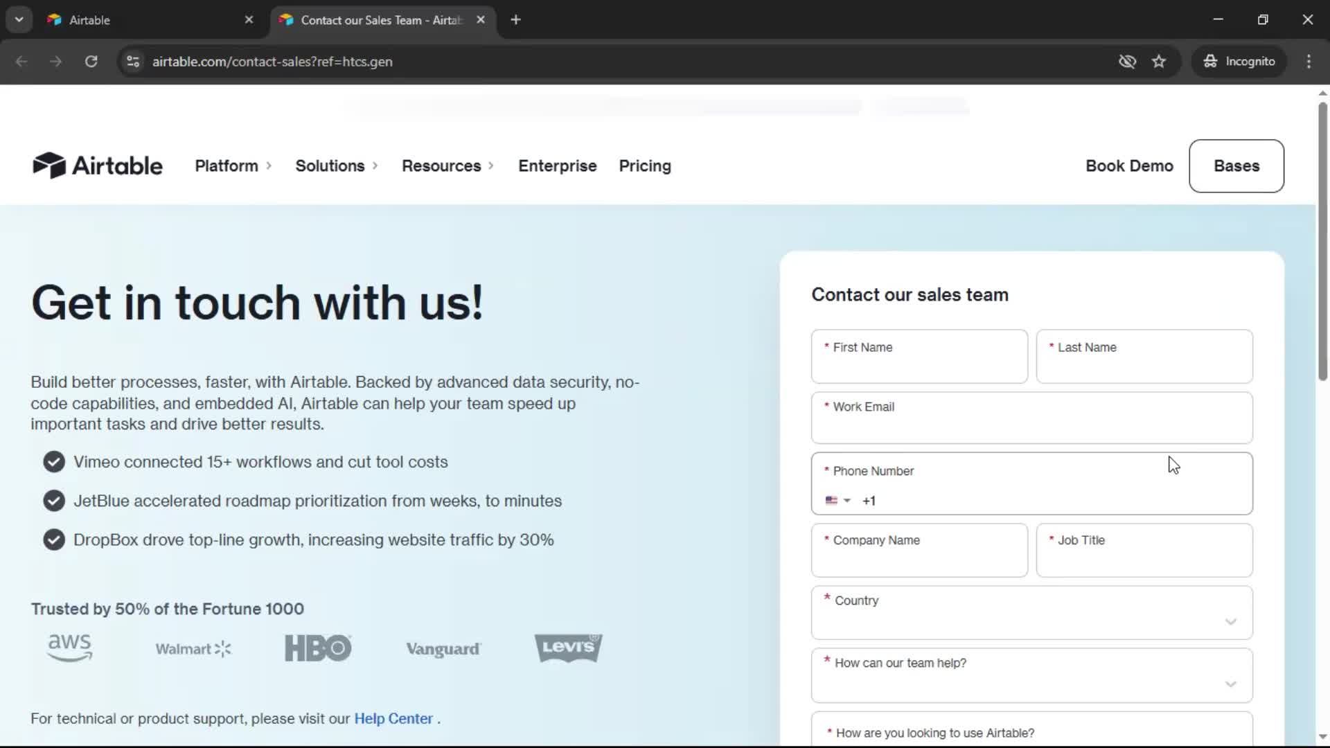 General browsing screenshot