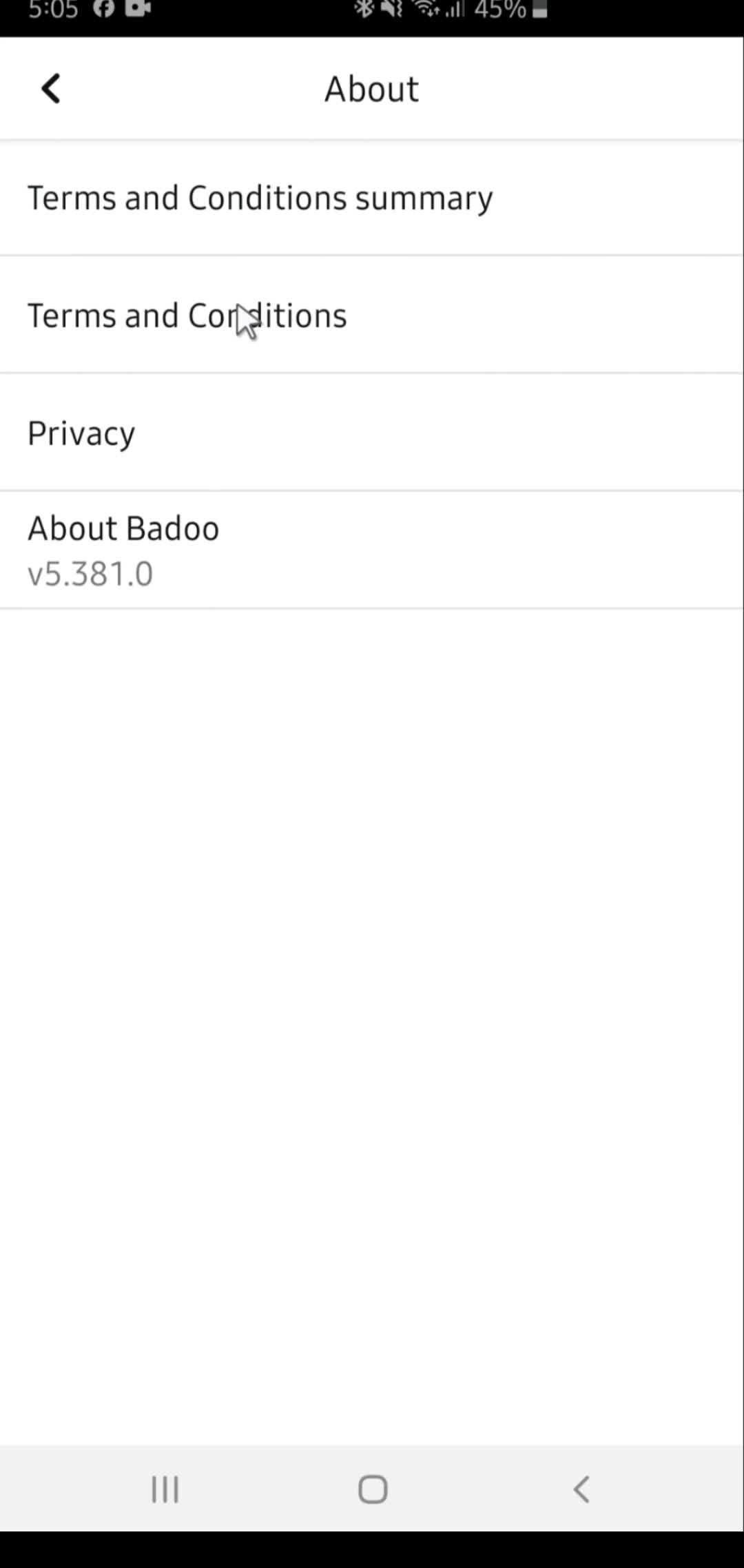 General browsing on Badoo video thumbnail