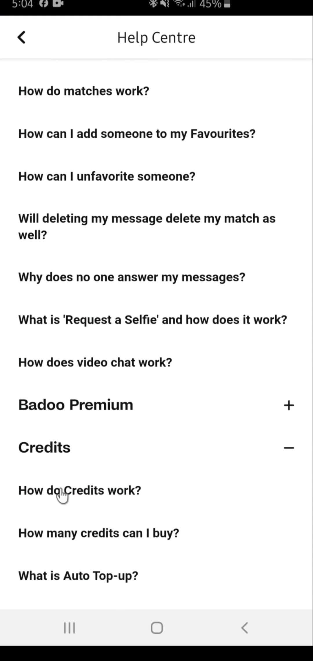 General browsing on Badoo video thumbnail