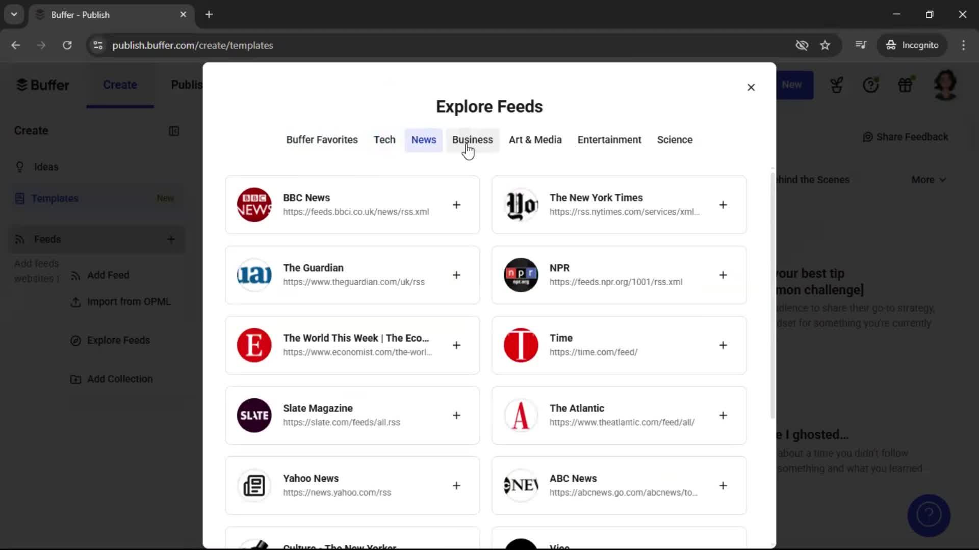 General browsing screenshot