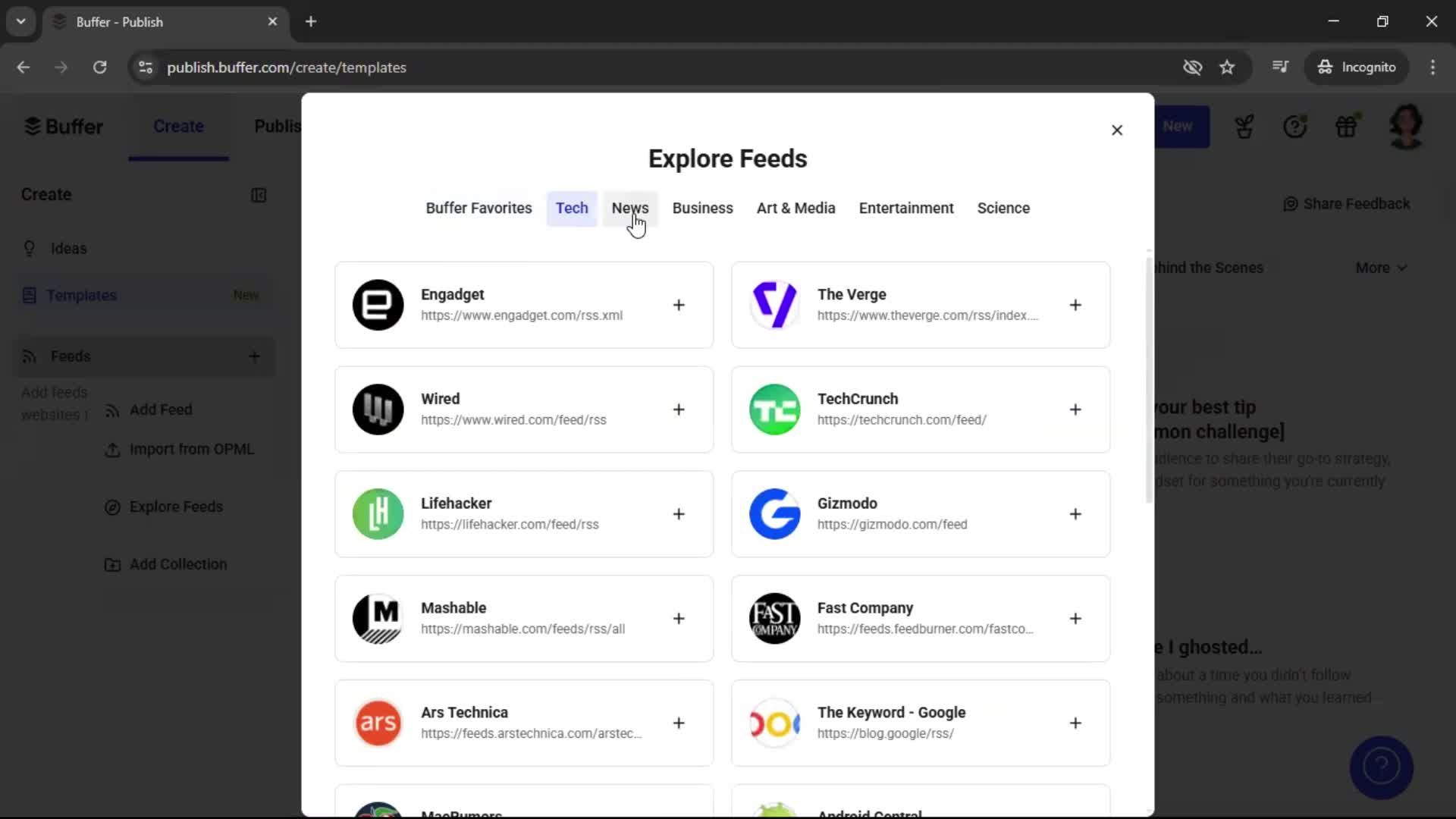 General browsing screenshot