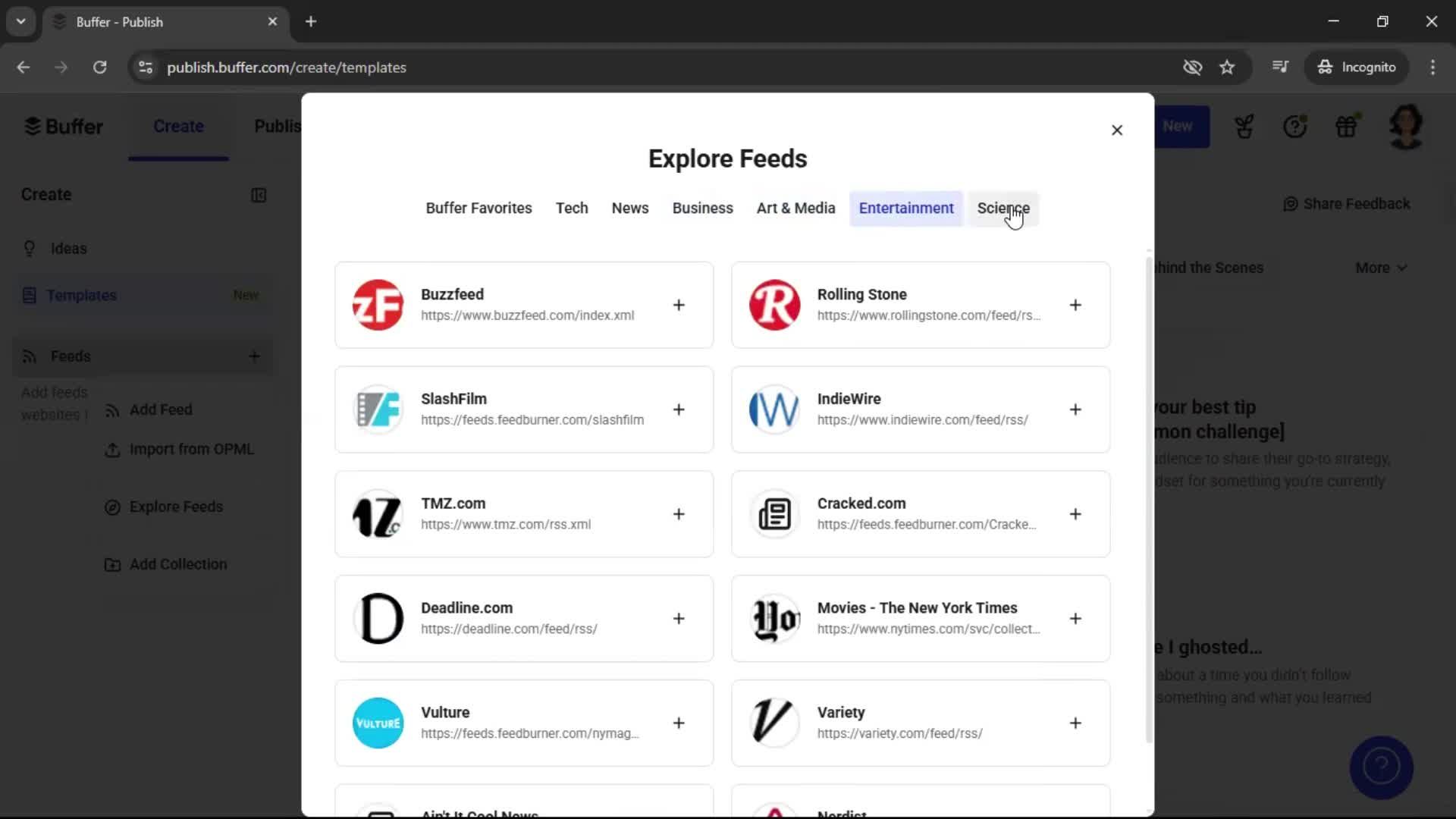 General browsing screenshot