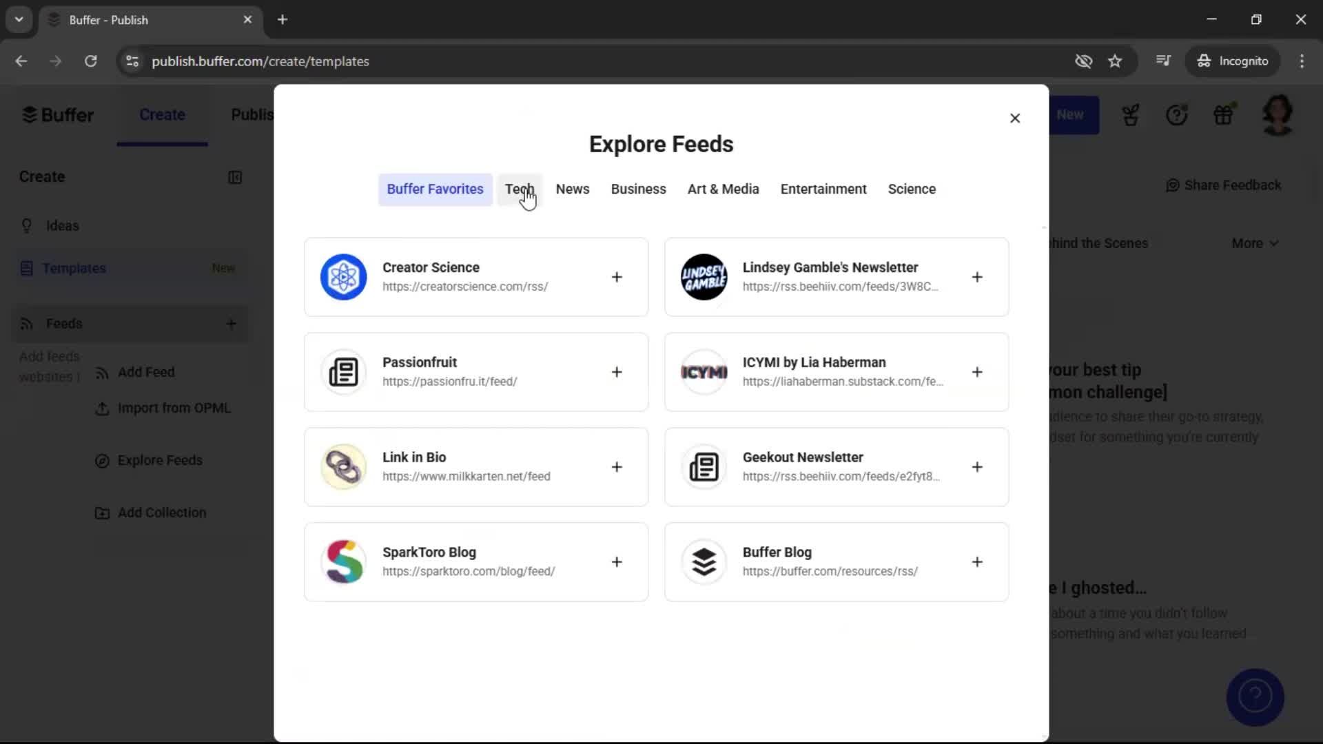 General browsing screenshot
