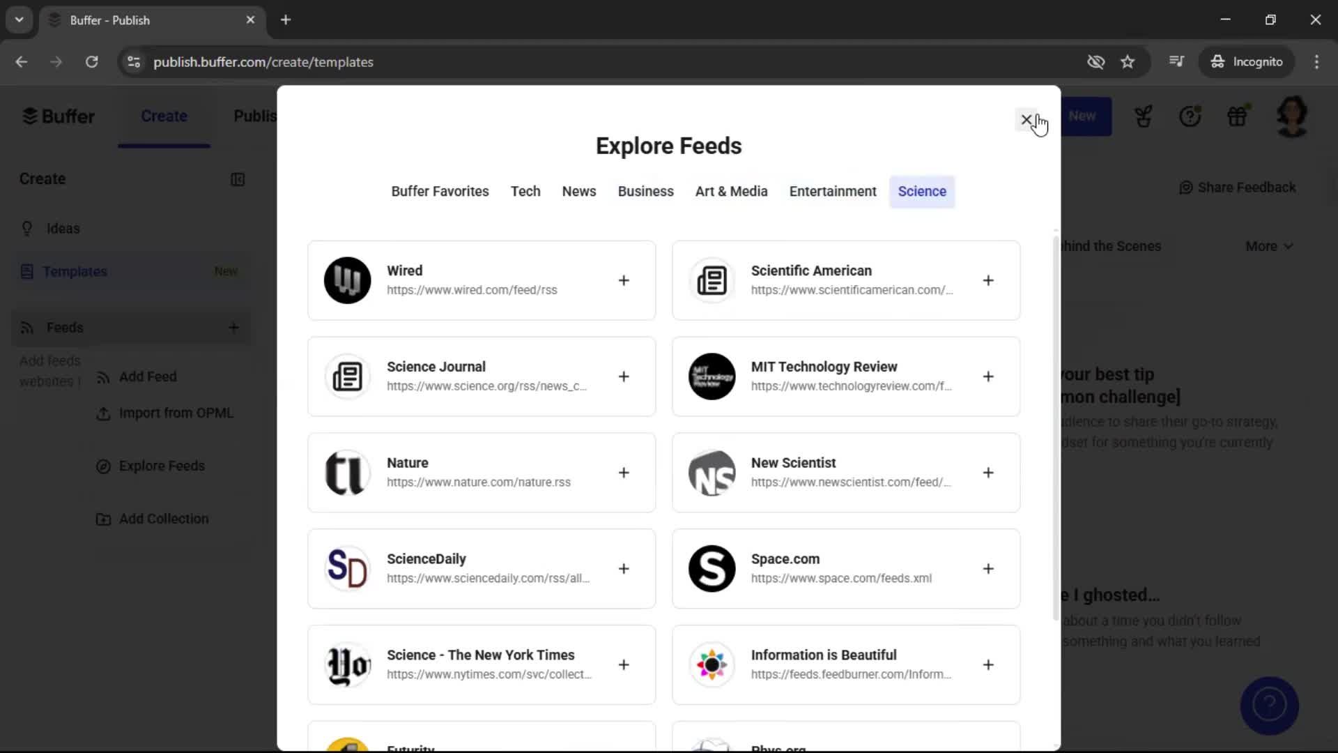 General browsing screenshot