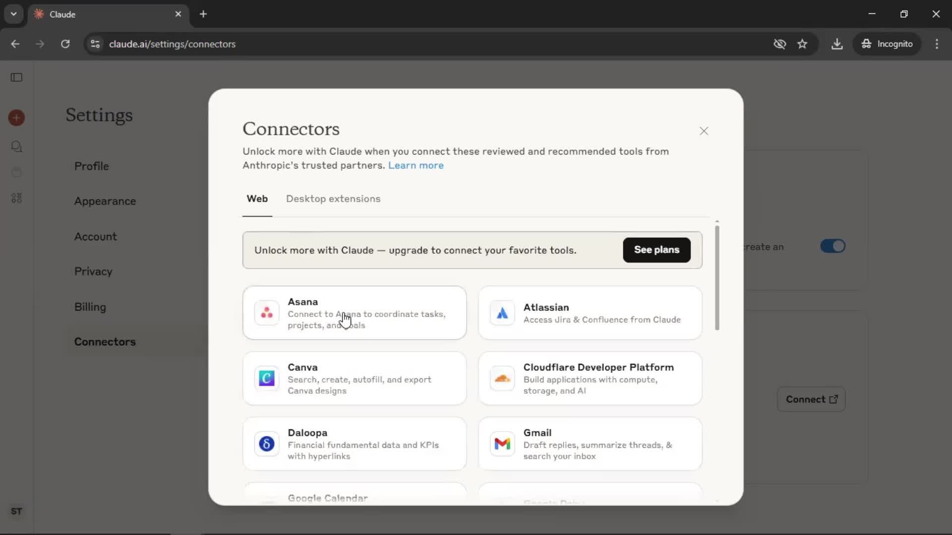 General browsing screenshot