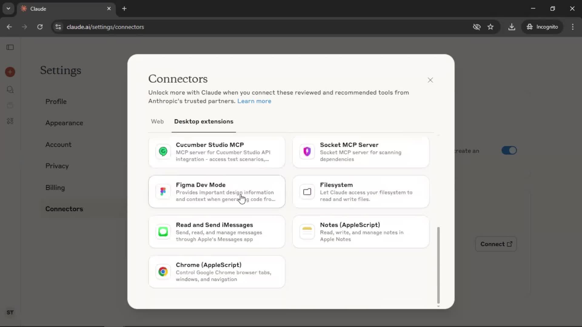 General browsing screenshot