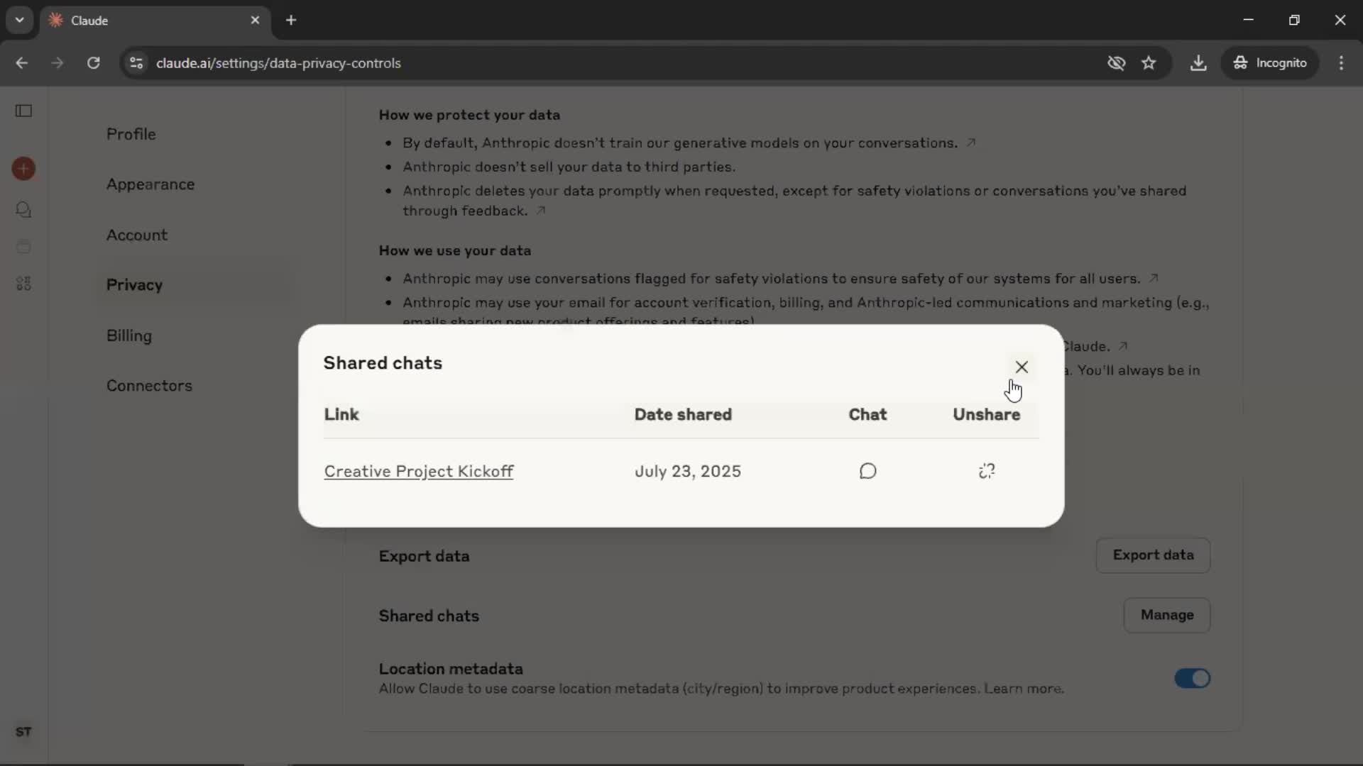 General browsing screenshot