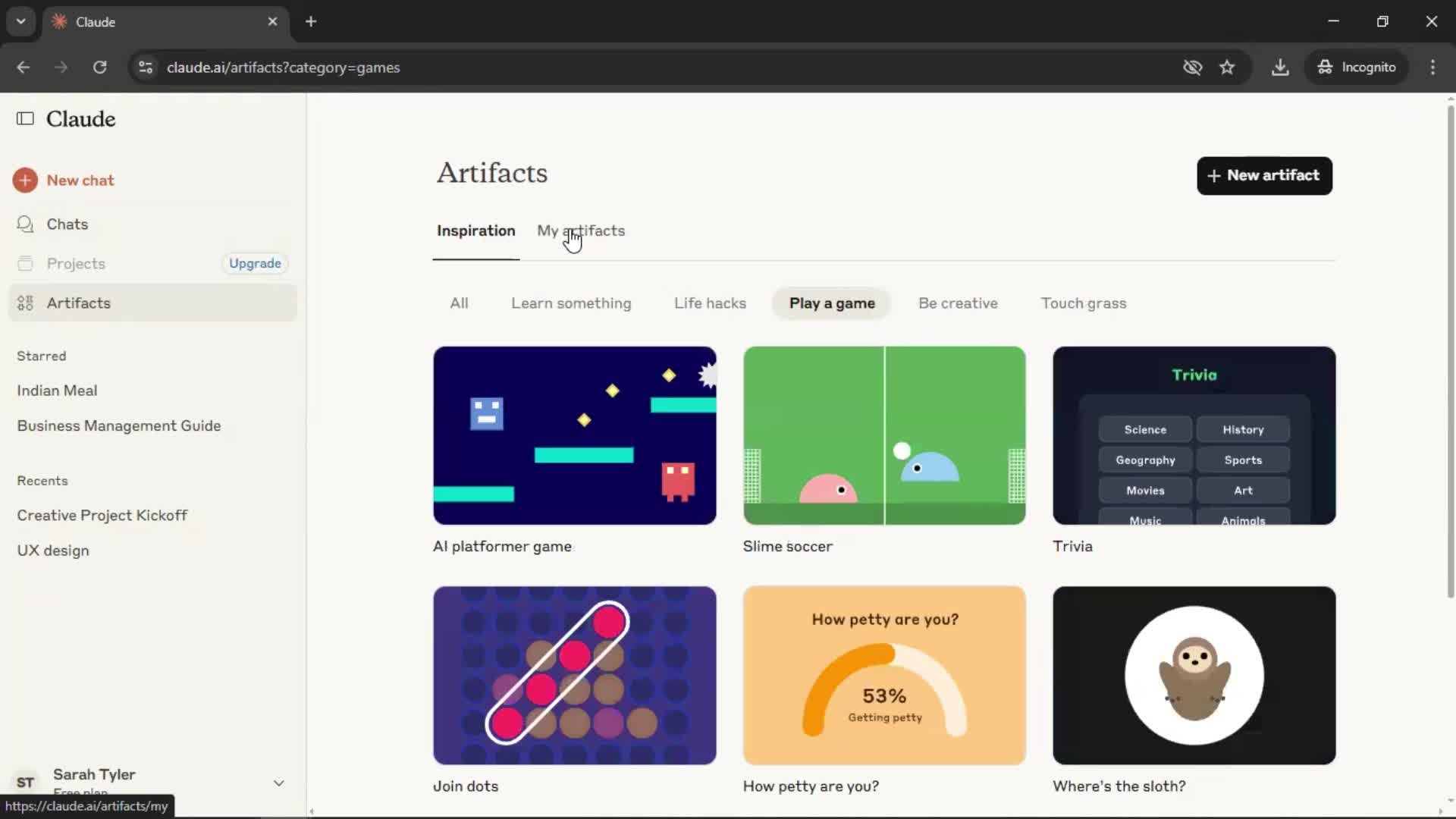 General browsing screenshot