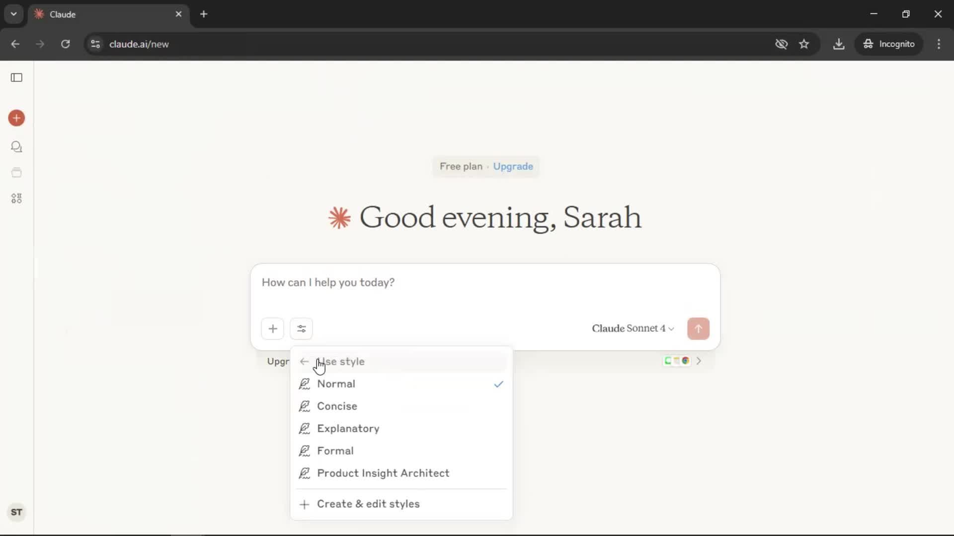General browsing screenshot