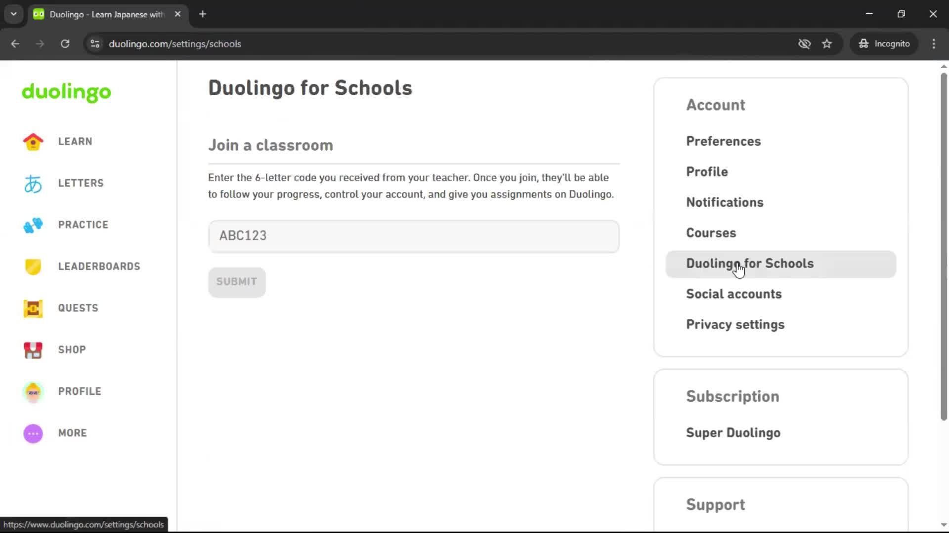 General browsing screenshot