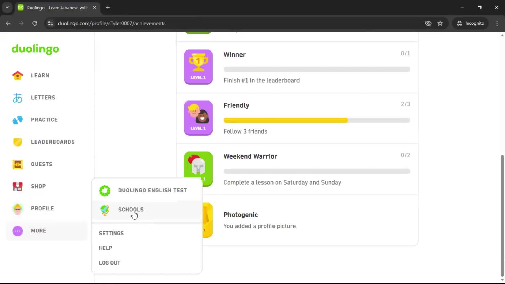General browsing screenshot